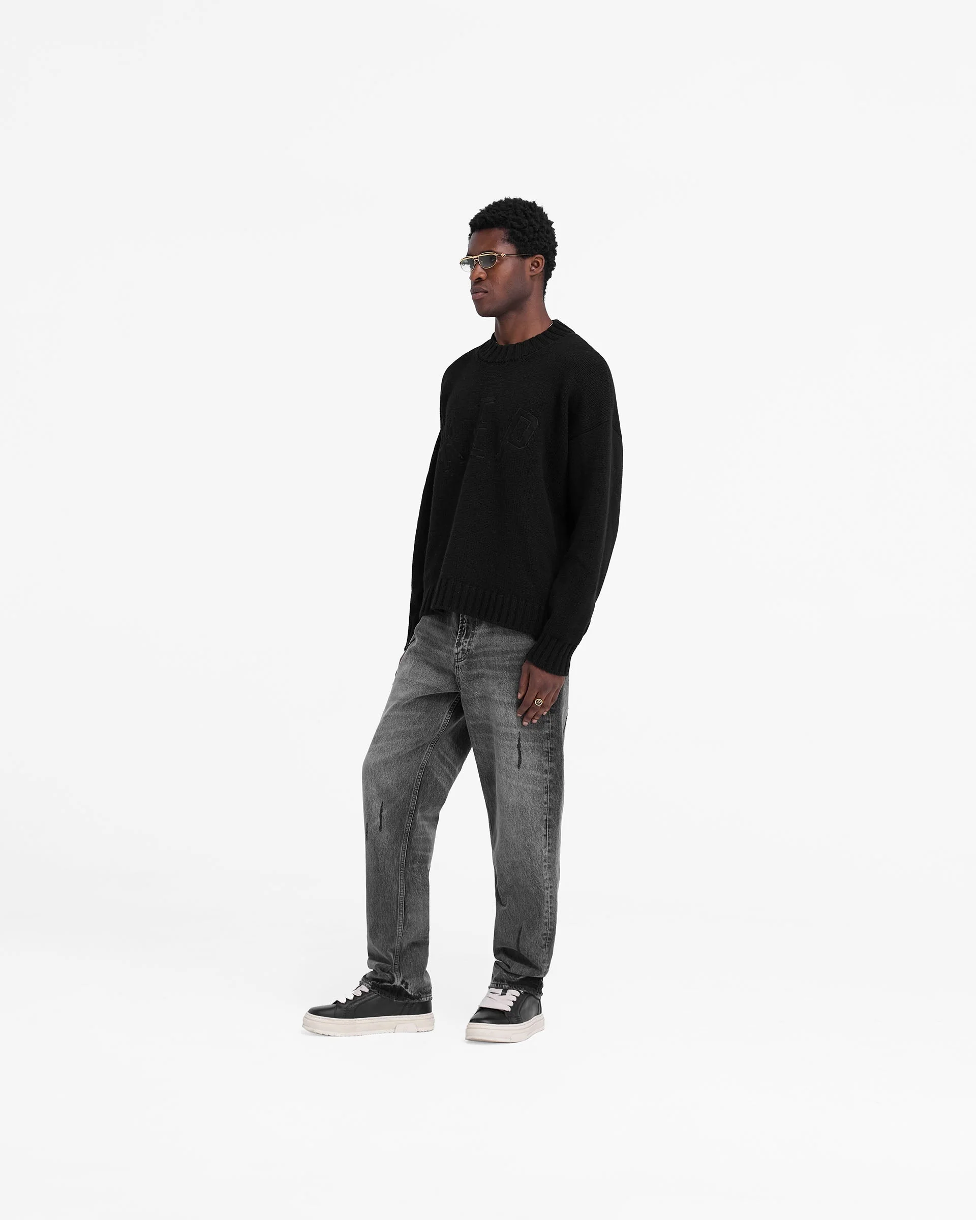 Rep Knit Jumper - Black - Image 6