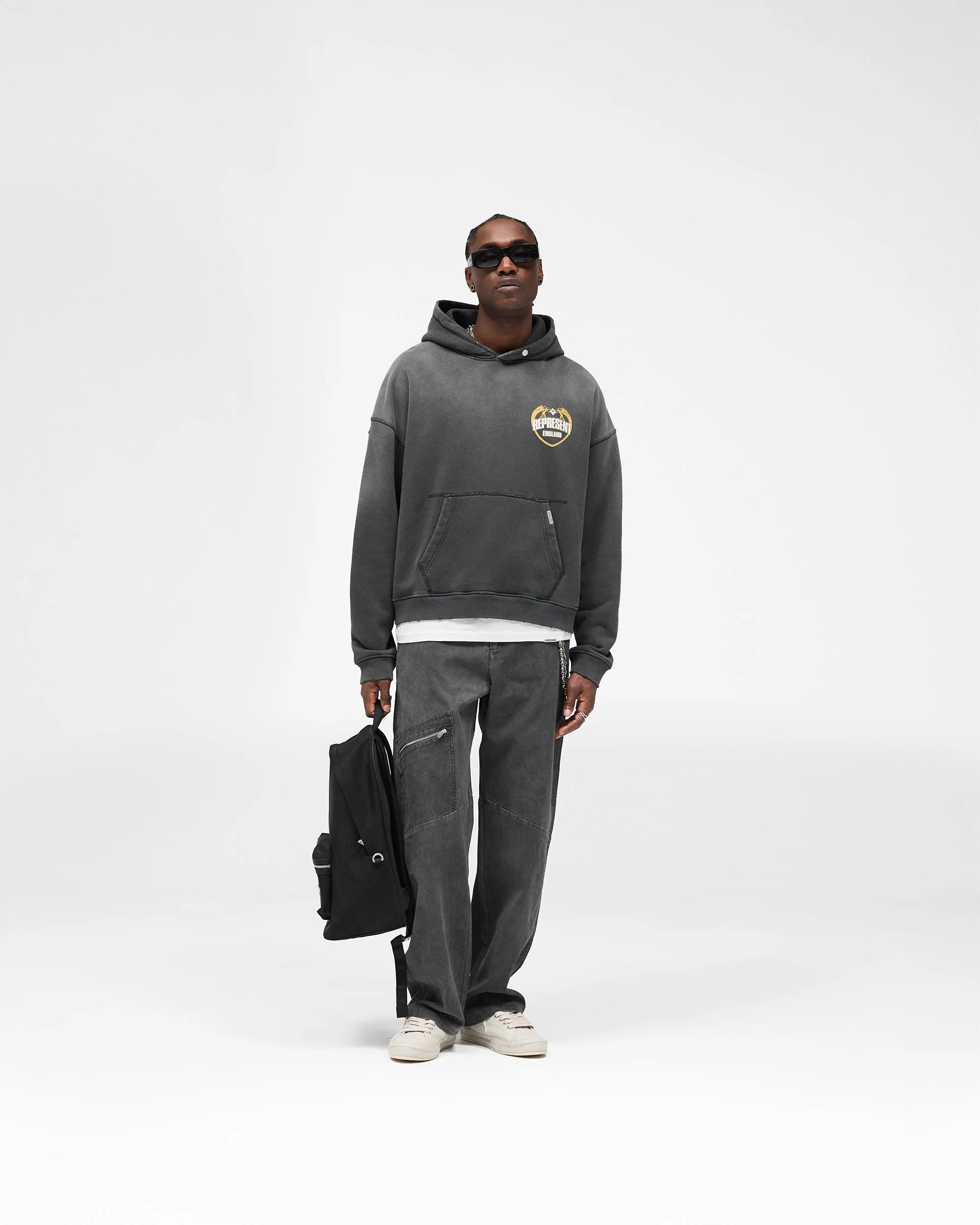 Represent Angel Border Hoodie - Stained Black - Image 10