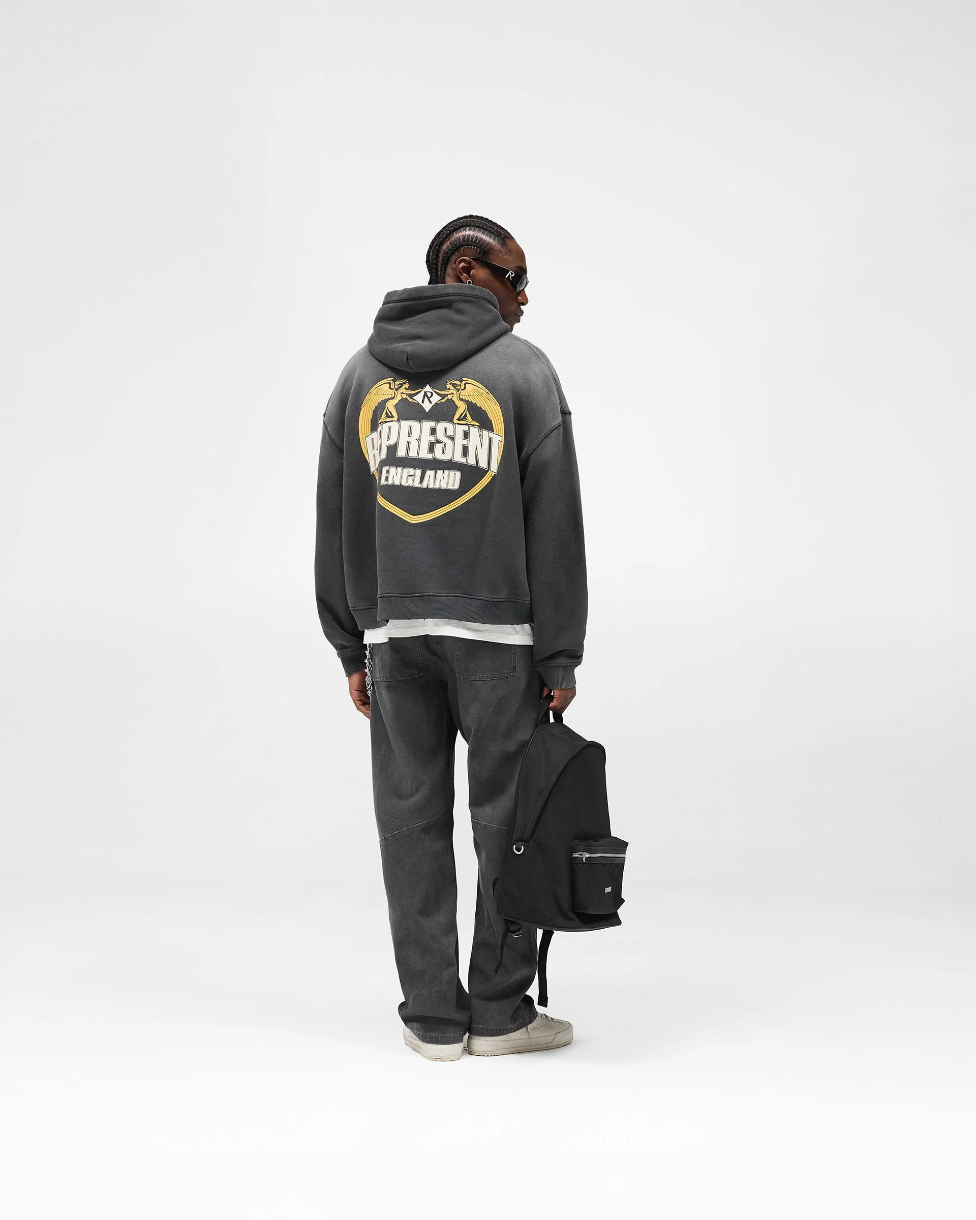 Represent Angel Border Hoodie - Stained Black - Image 12