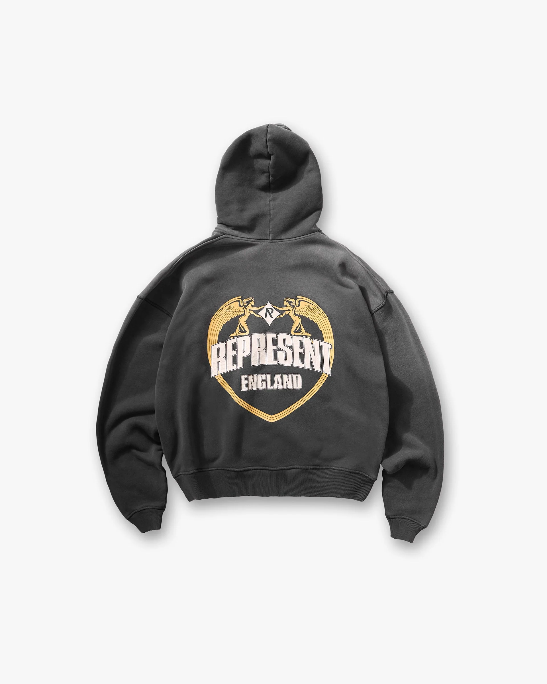 Represent Angel Border Hoodie - Stained Black - Image 2