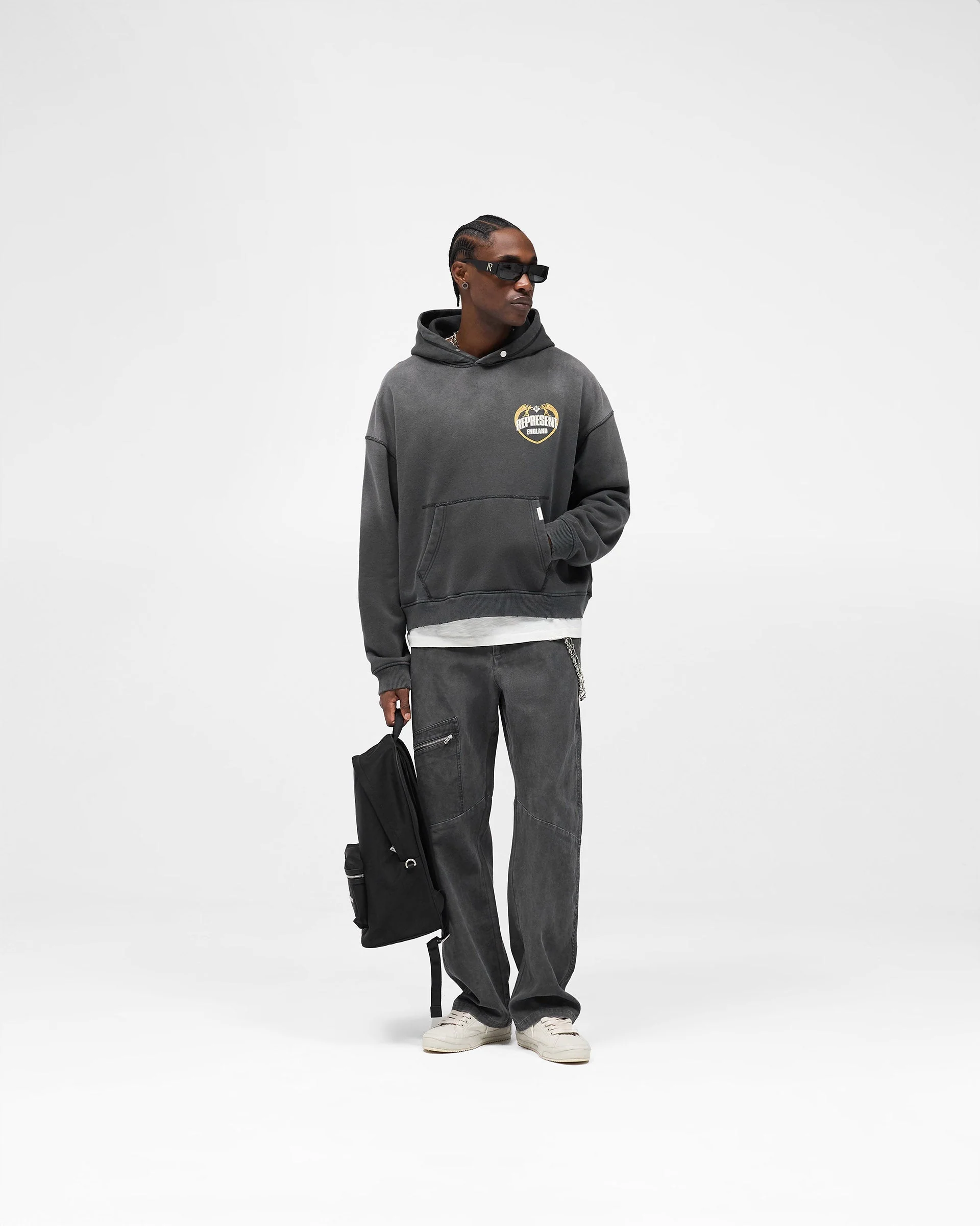 Represent Angel Border Hoodie - Stained Black - Image 8