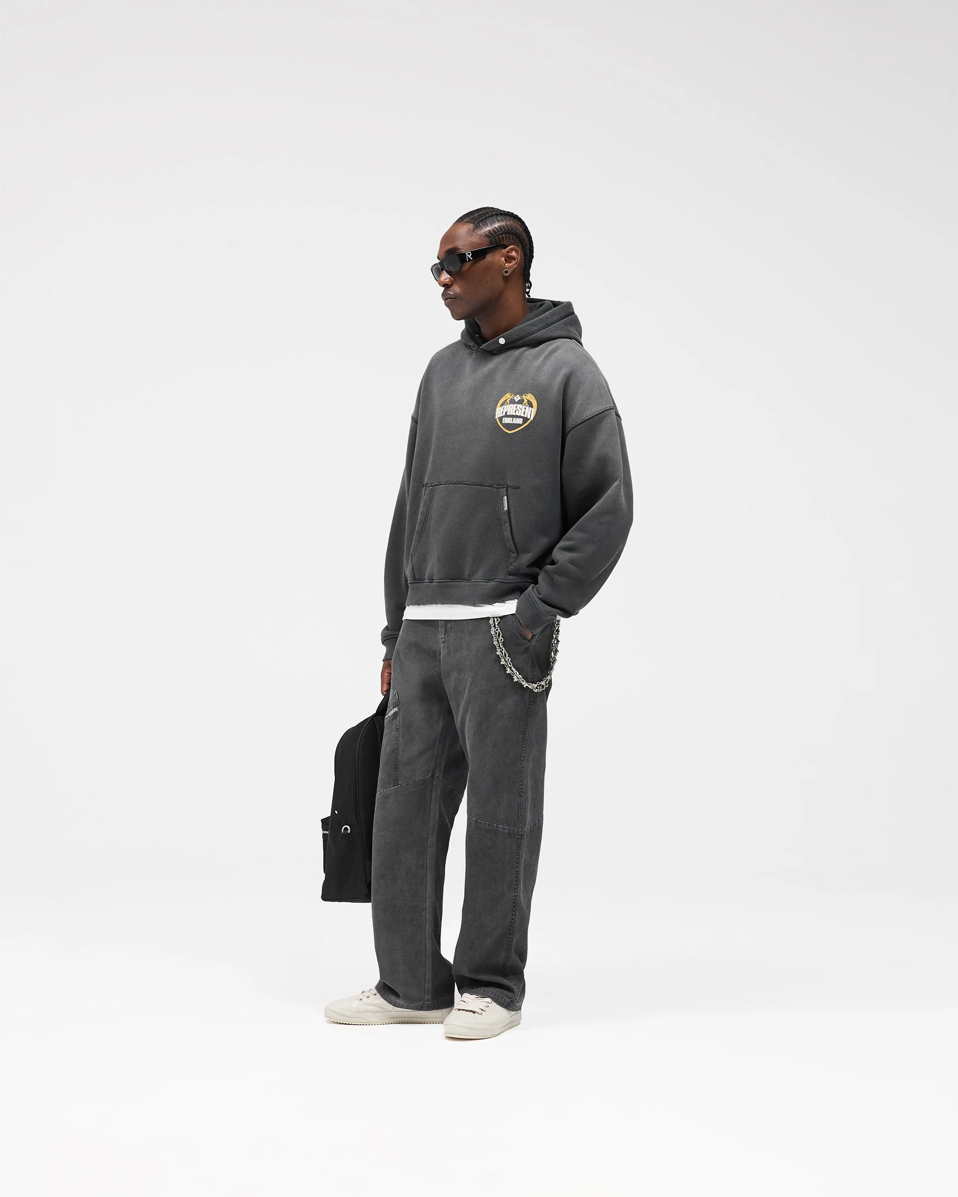 Represent Angel Border Hoodie - Stained Black - Image 9