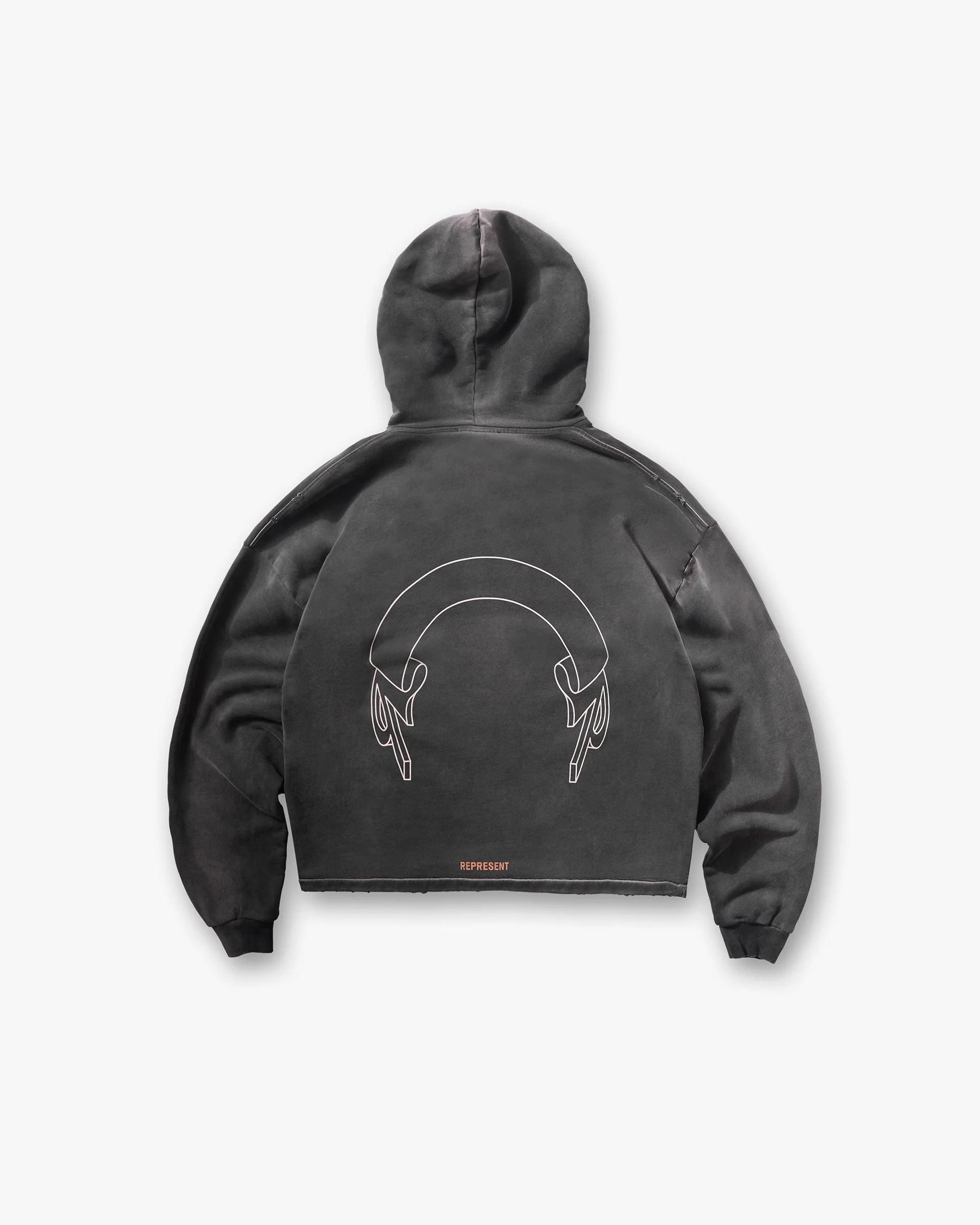 Represent Banner Hoodie - Stained Black - Image 2