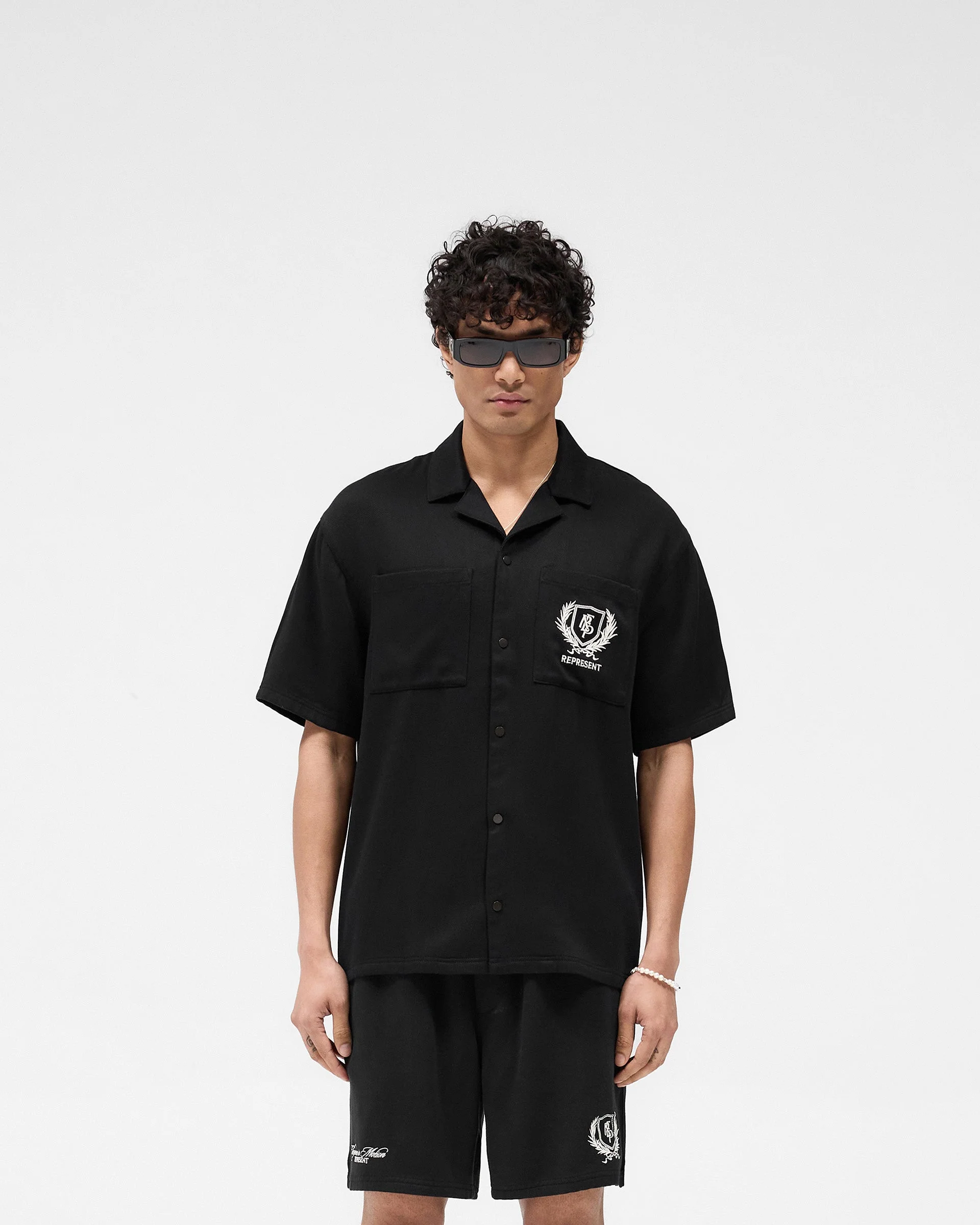 Represent Crest Shirt - Jet Black - Image 3