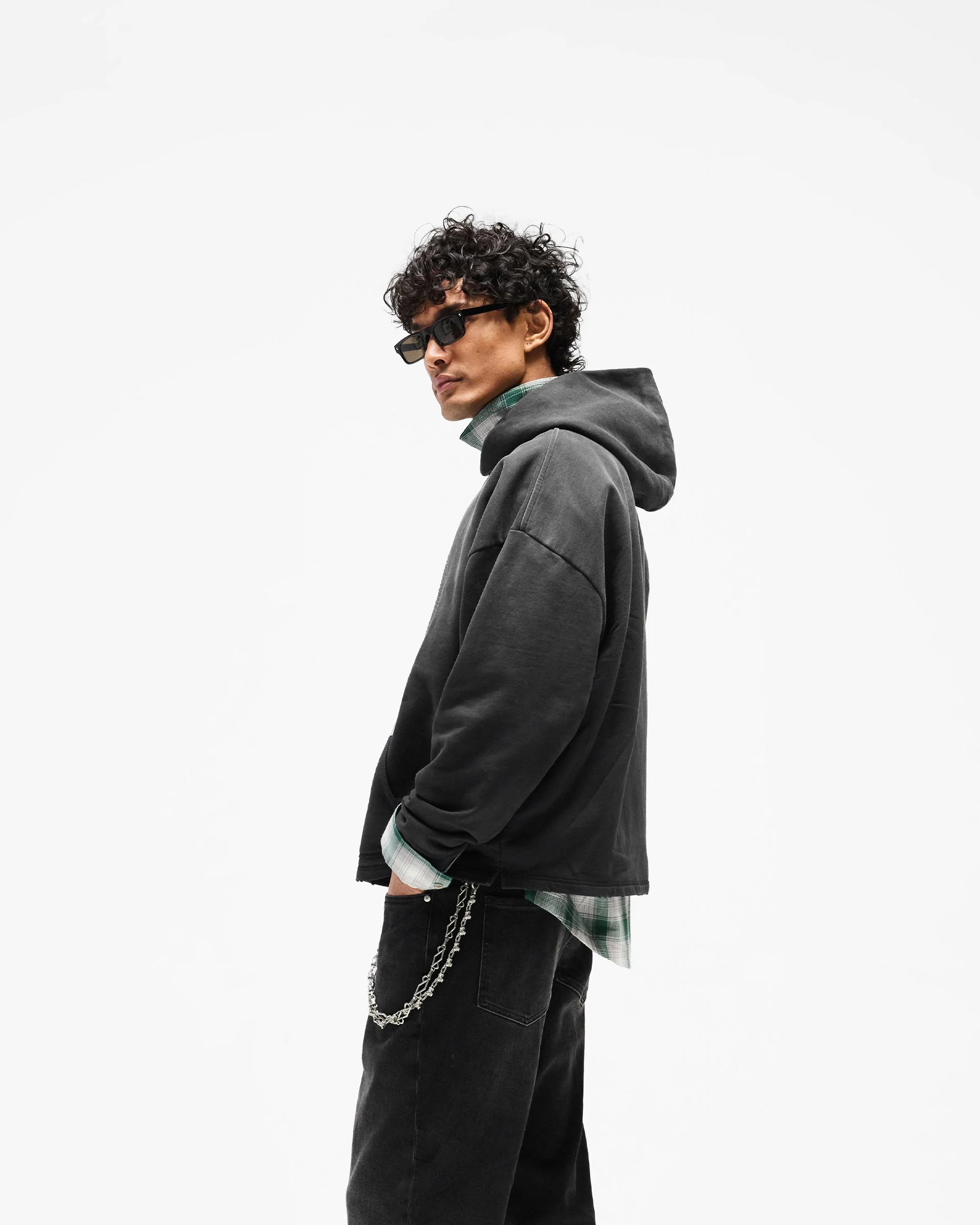 Represent Embellished Hoodie - Stained Black - Image 4