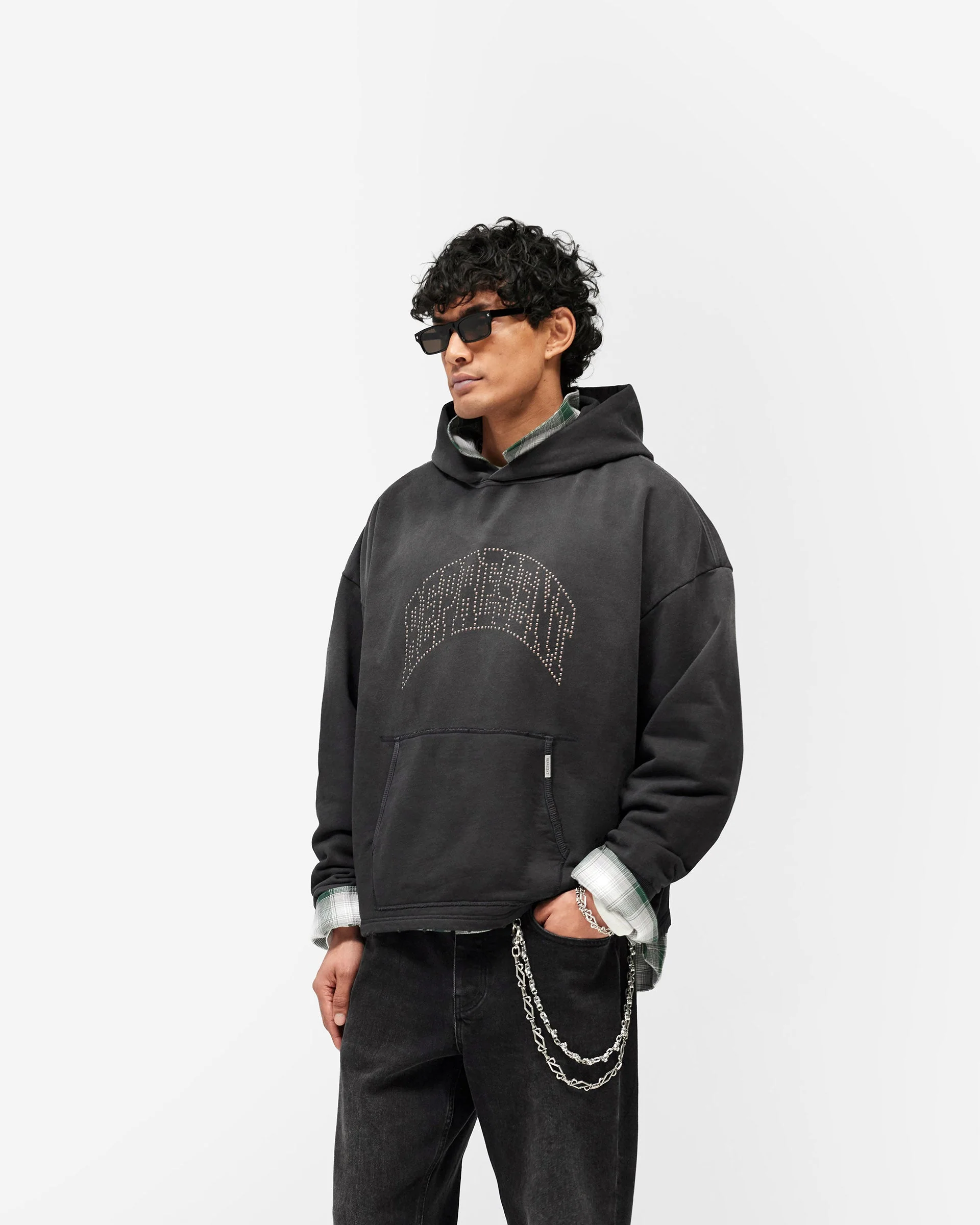 Represent Embellished Hoodie - Stained Black - Image 5