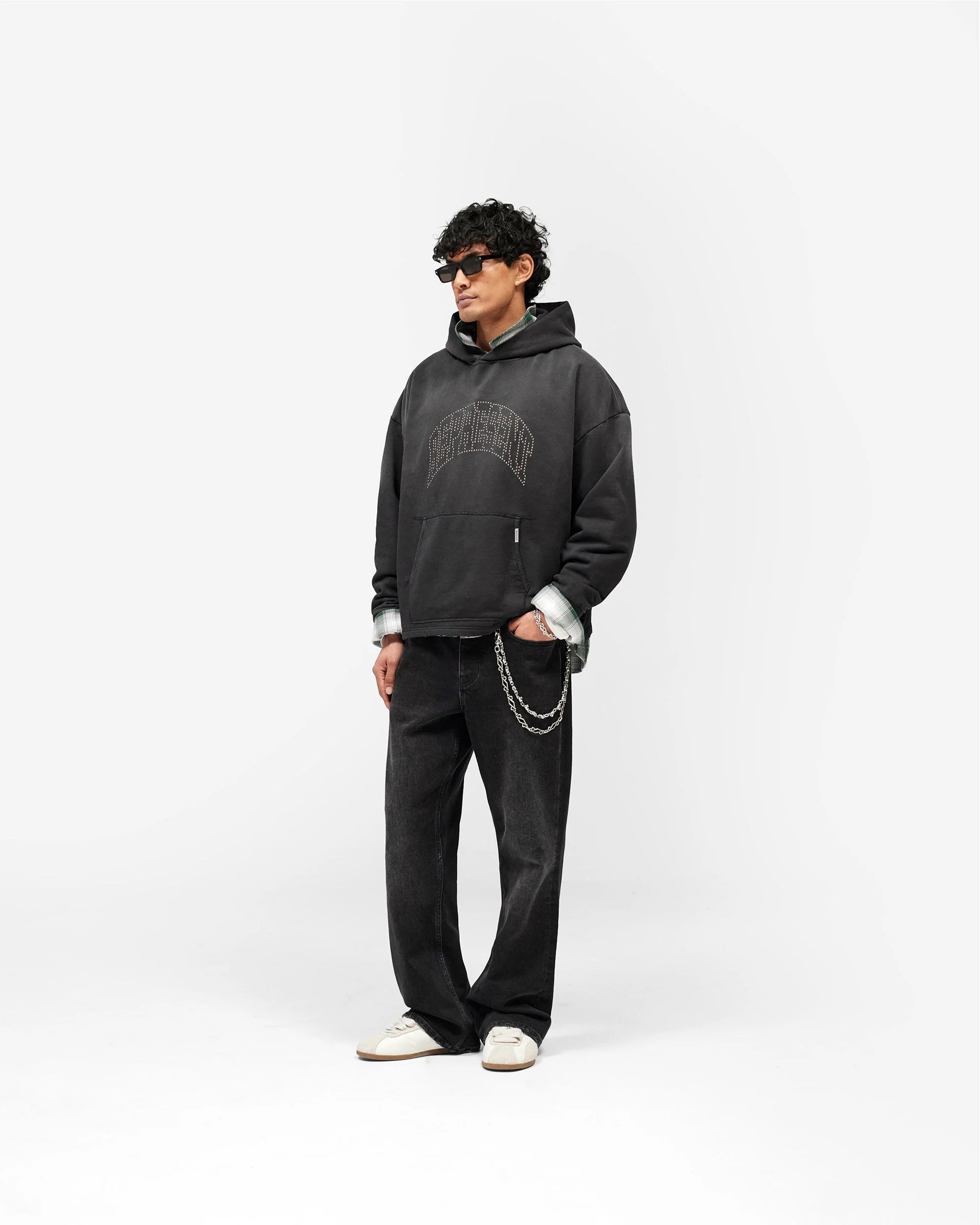 Represent Embellished Hoodie - Stained Black - Image 7