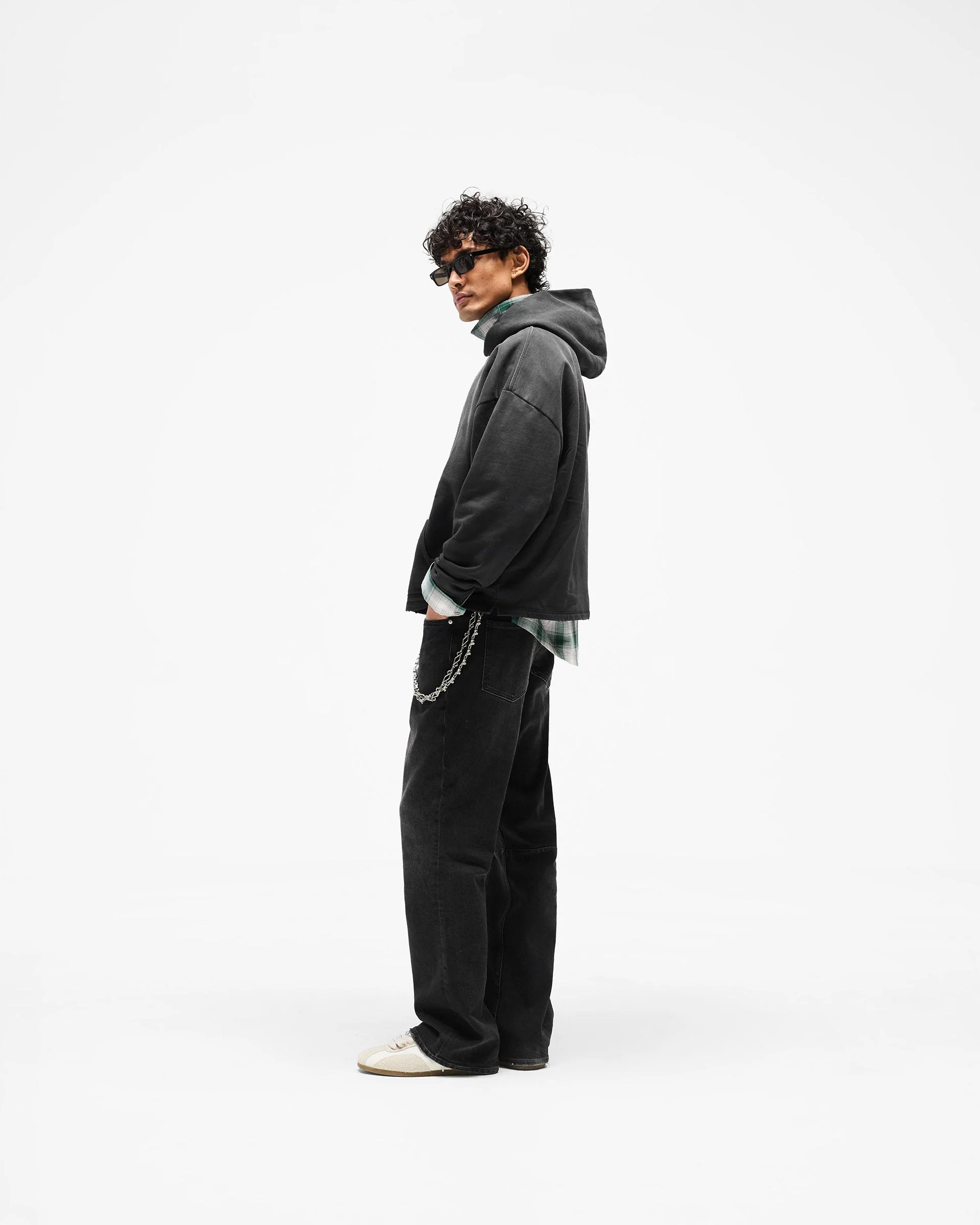 Represent Embellished Hoodie - Stained Black - Image 9