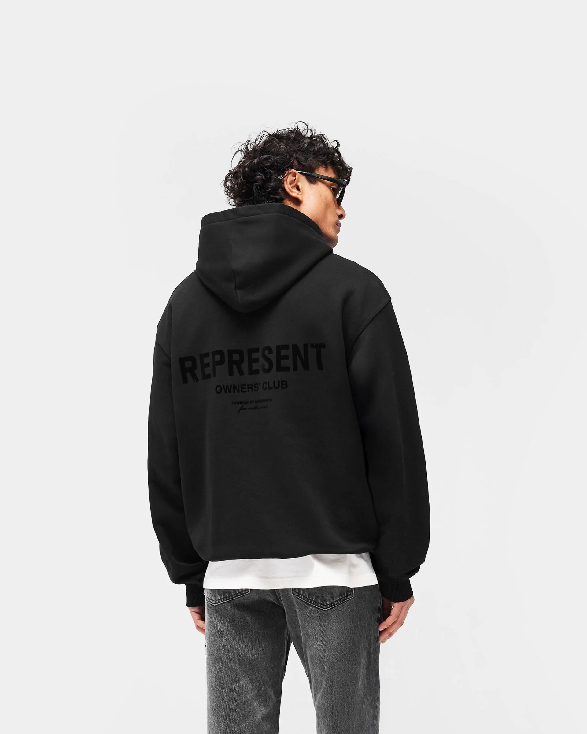 Represent Owners Club Flocked Hoodie - Black - Image 5