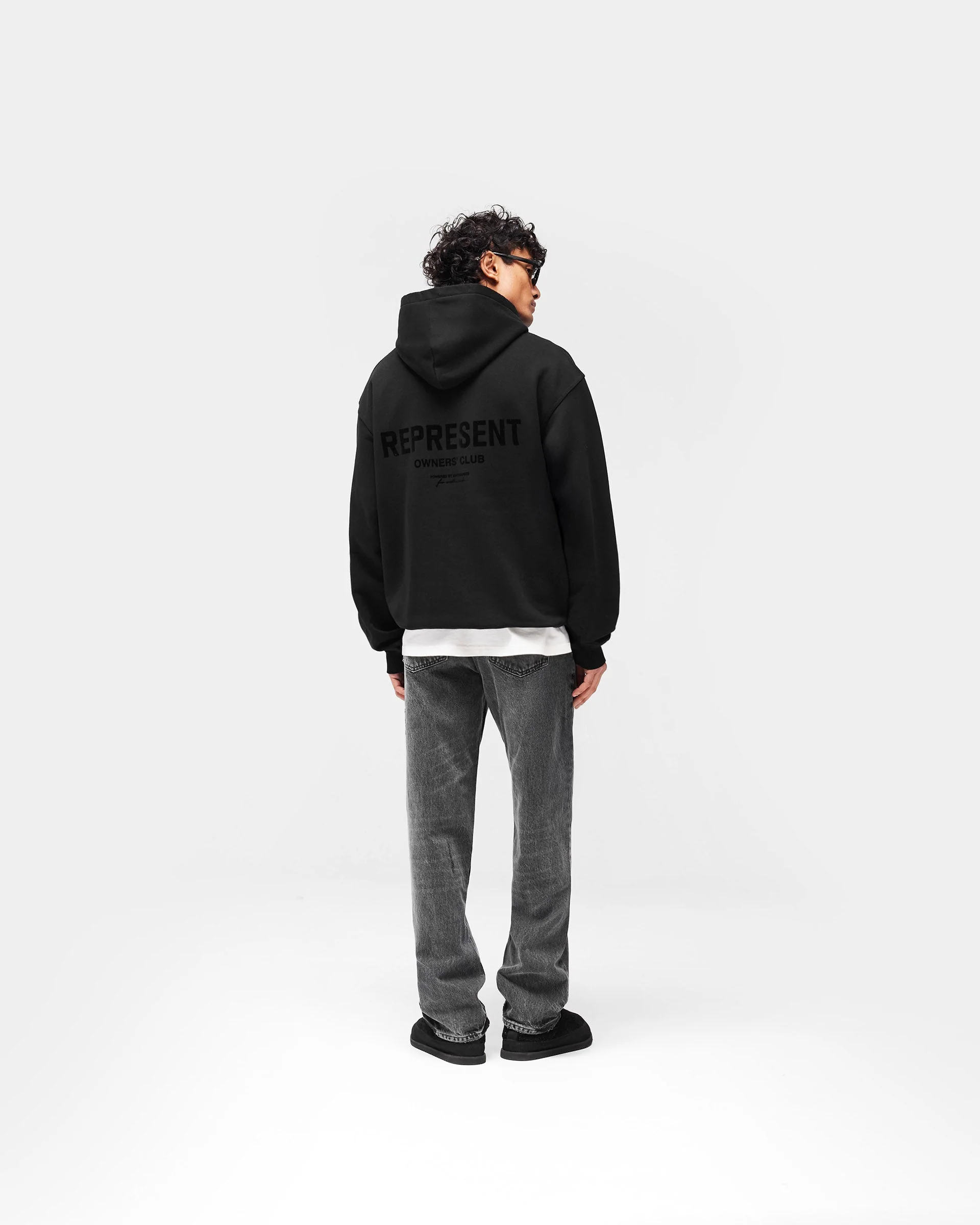 Represent Owners Club Flocked Hoodie - Black - Image 8