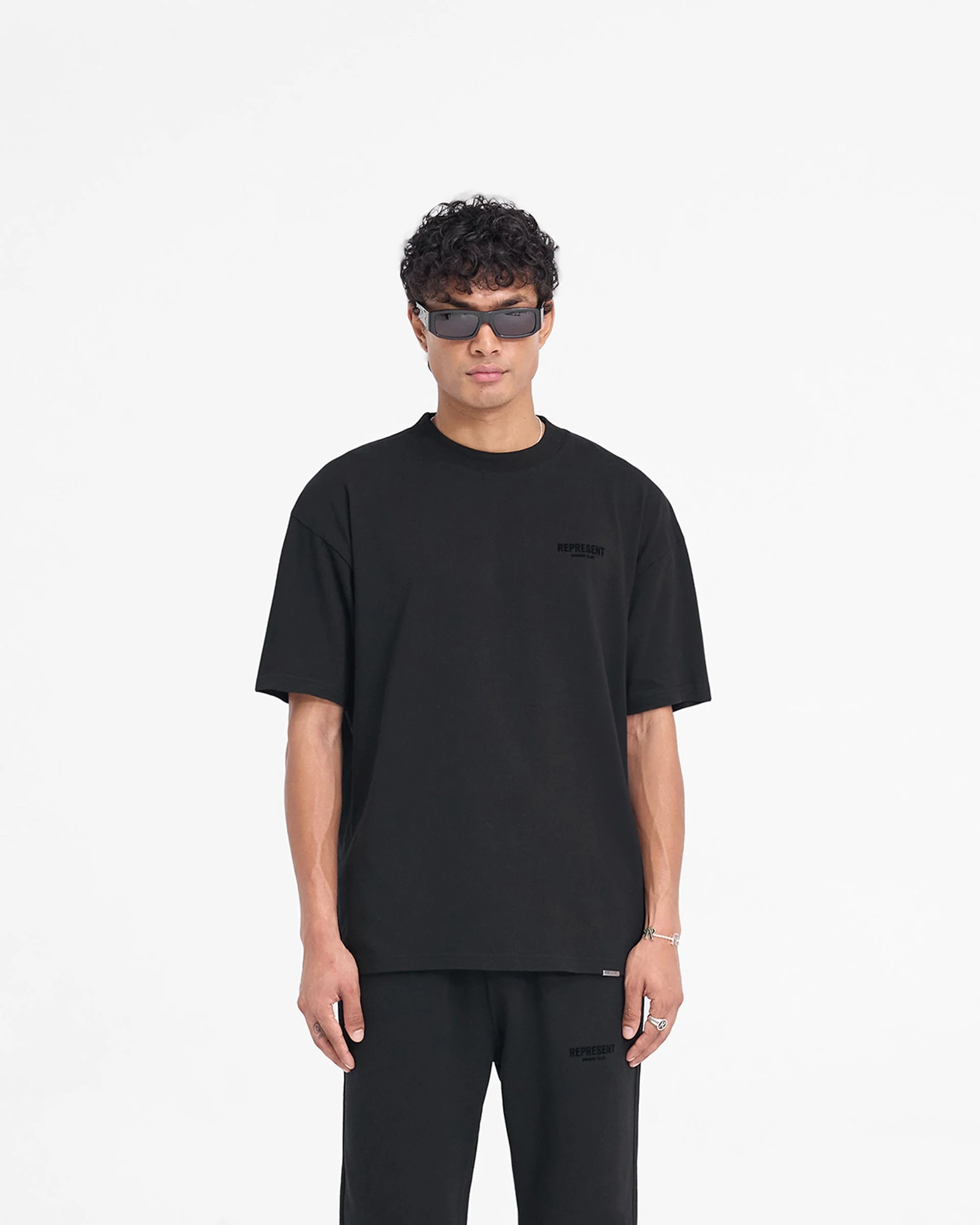 Represent Owners Club Flocked T-Shirt - Black - Image 3