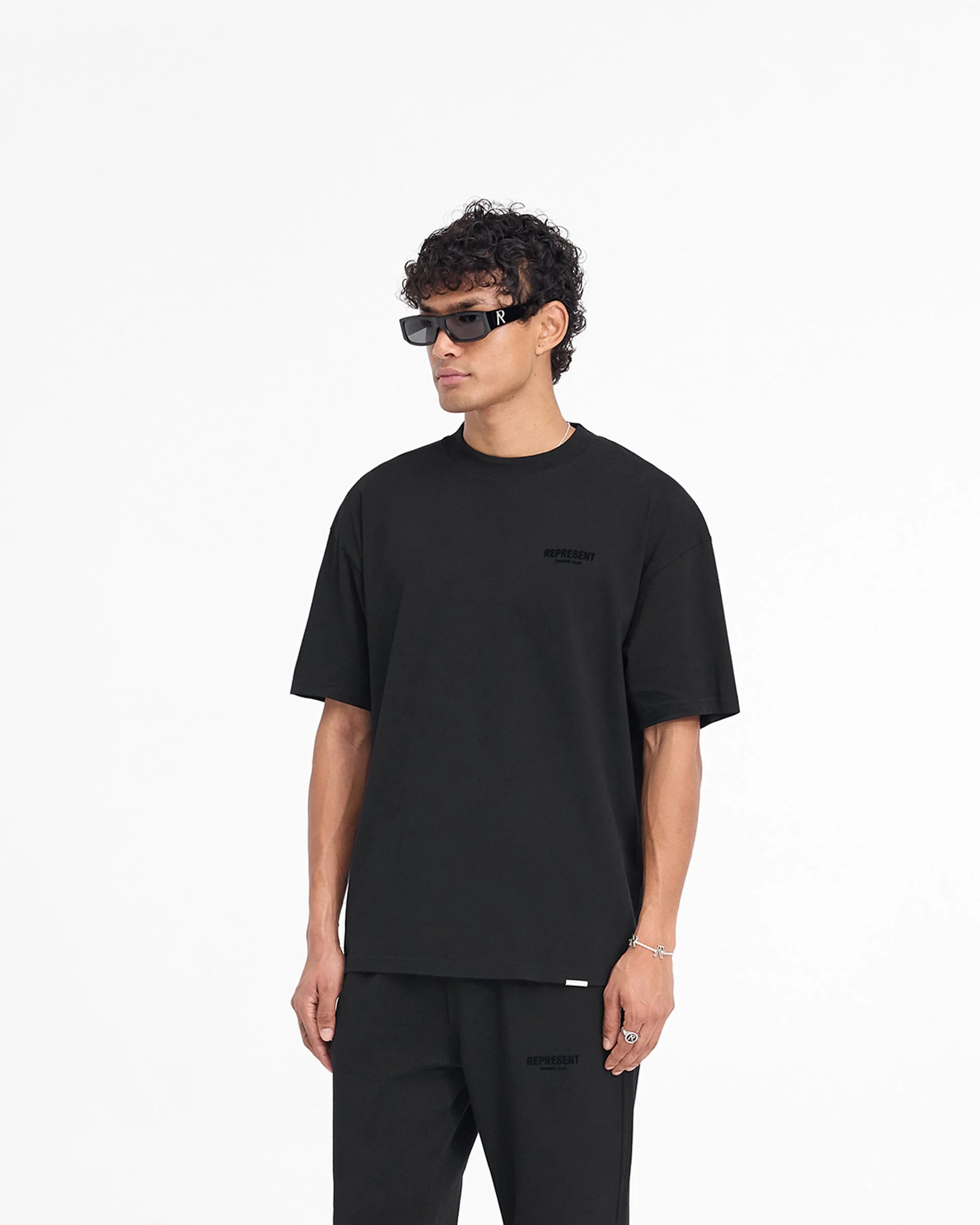 Represent Owners Club Flocked T-Shirt - Black - Image 4