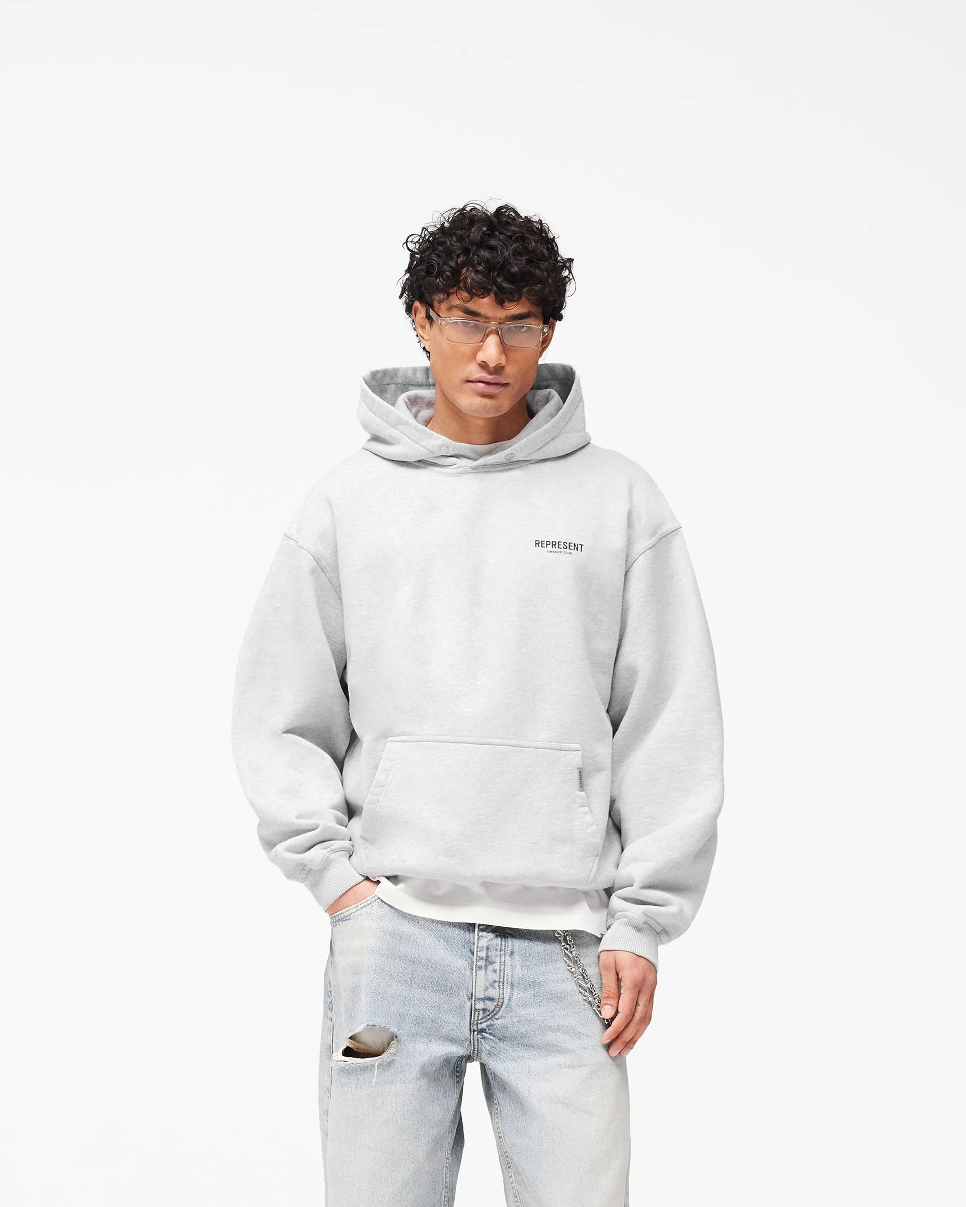 Represent Owners Club Hoodie - Ash Grey - Image 3