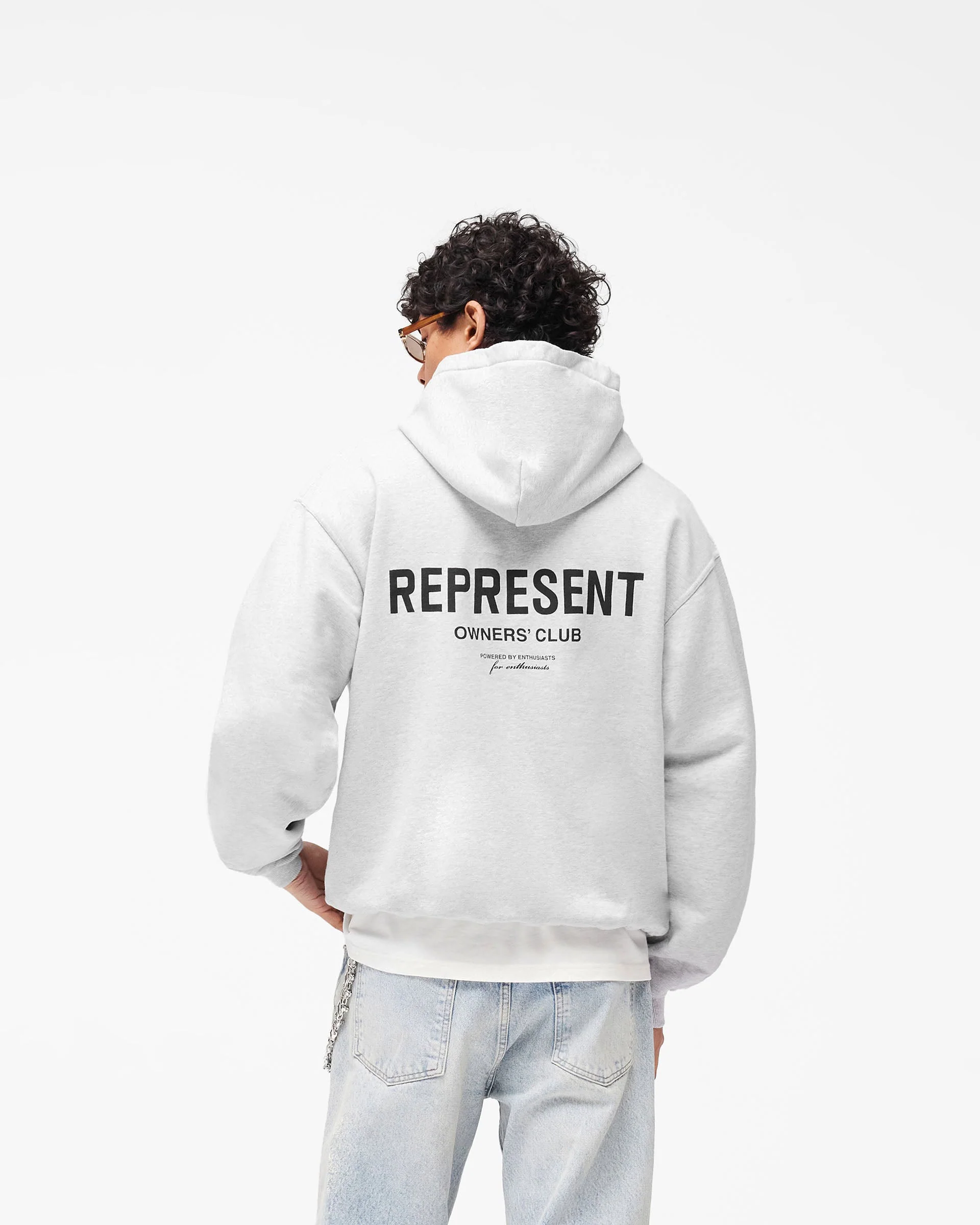 Represent Owners Club Hoodie - Ash Grey - Image 5