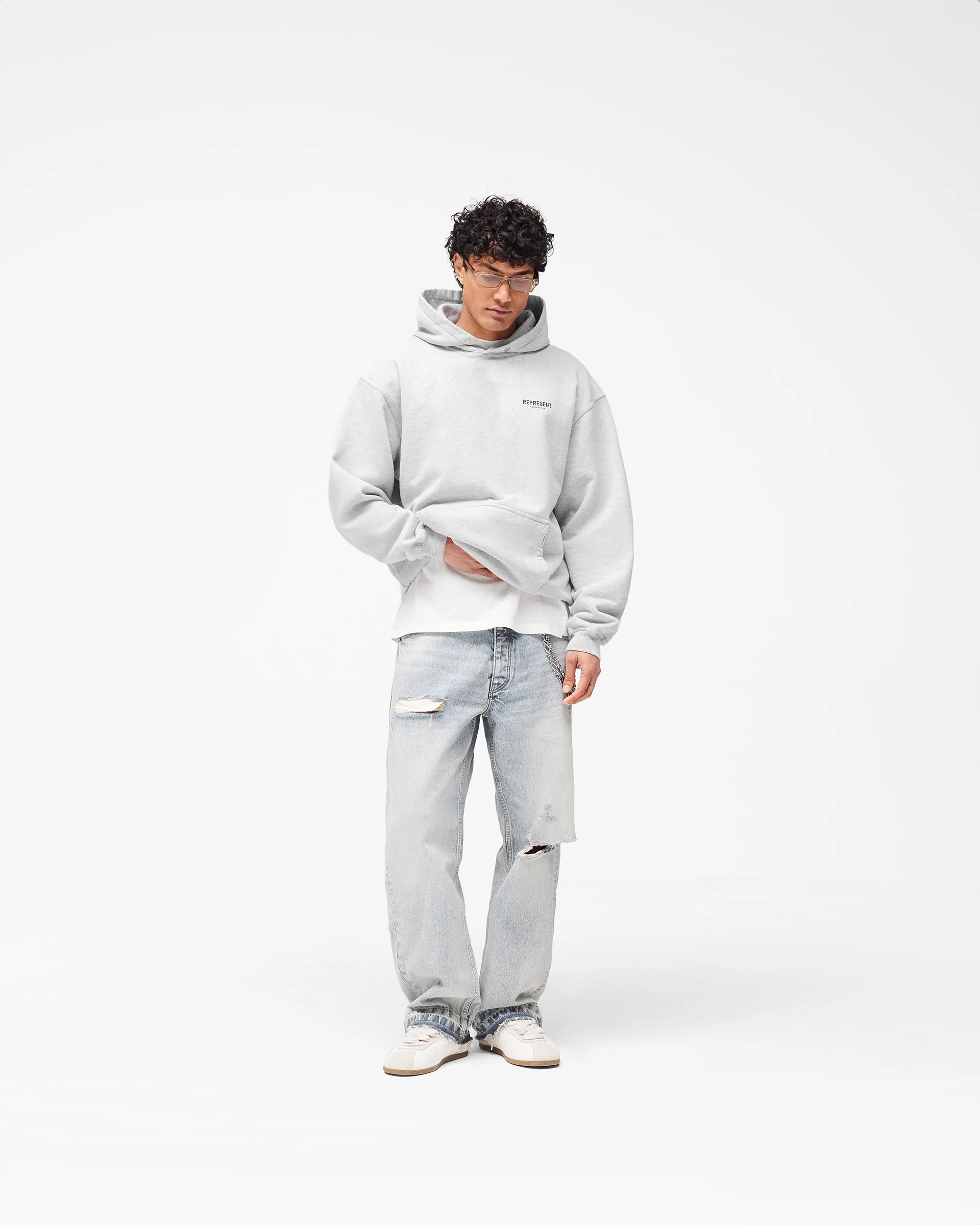 Represent Owners Club Hoodie - Ash Grey - Image 6