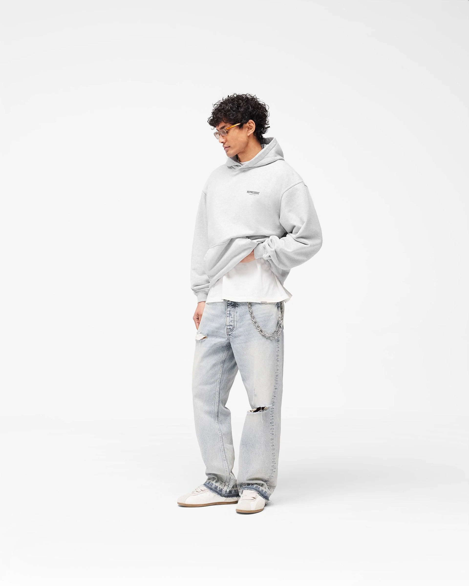 Represent Owners Club Hoodie - Ash Grey - Image 7