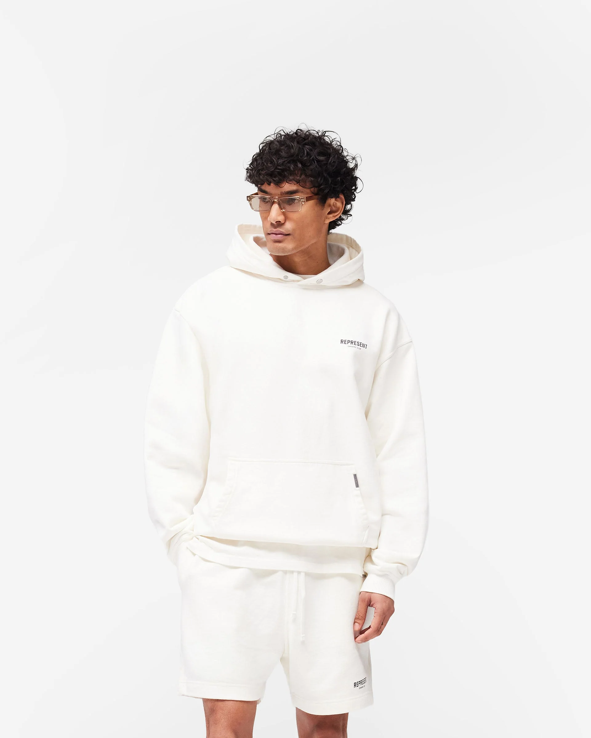 Represent Owners Club Hoodie - Flat White - Image 3