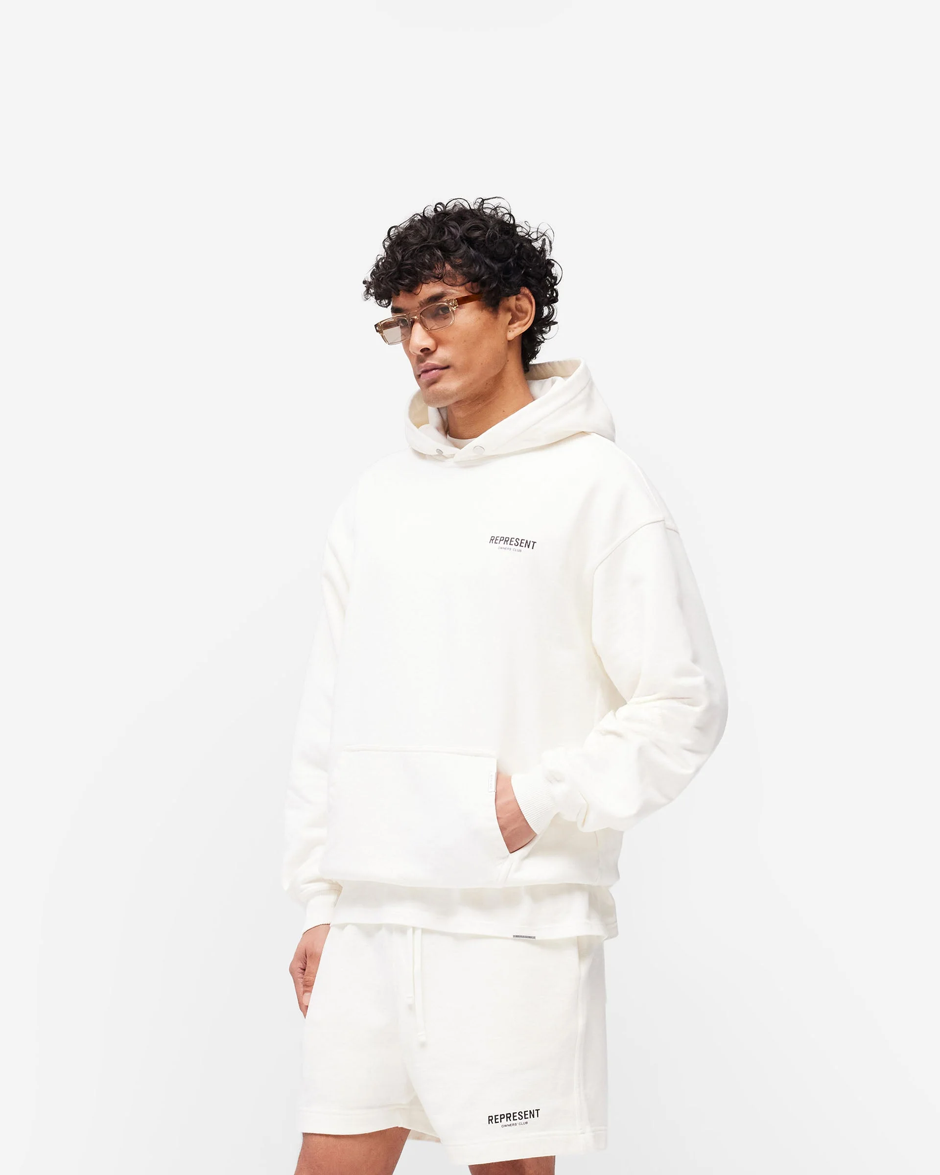 Represent Owners Club Hoodie - Flat White - Image 4