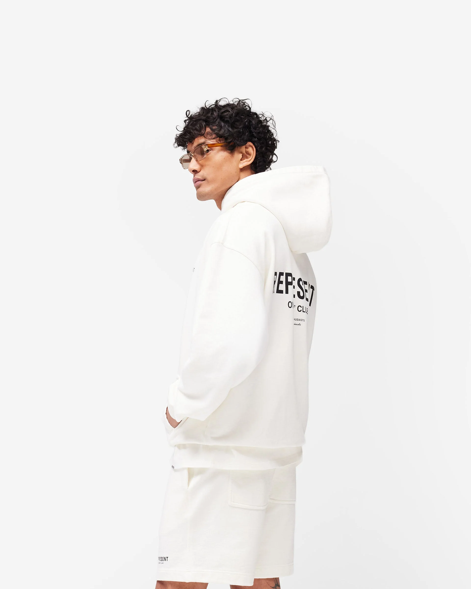 Represent Owners Club Hoodie - Flat White - Image 5
