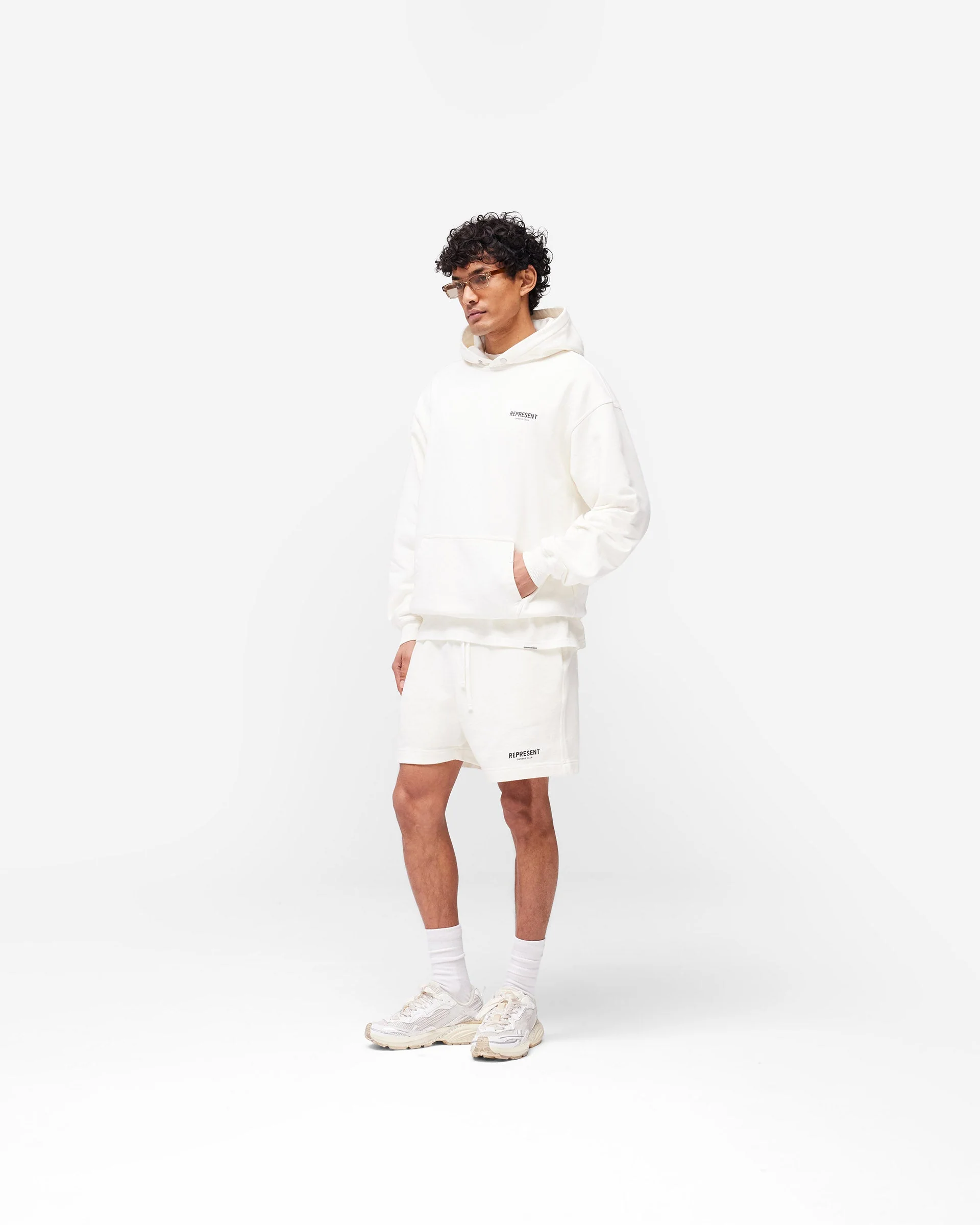Represent Owners Club Hoodie - Flat White - Image 8