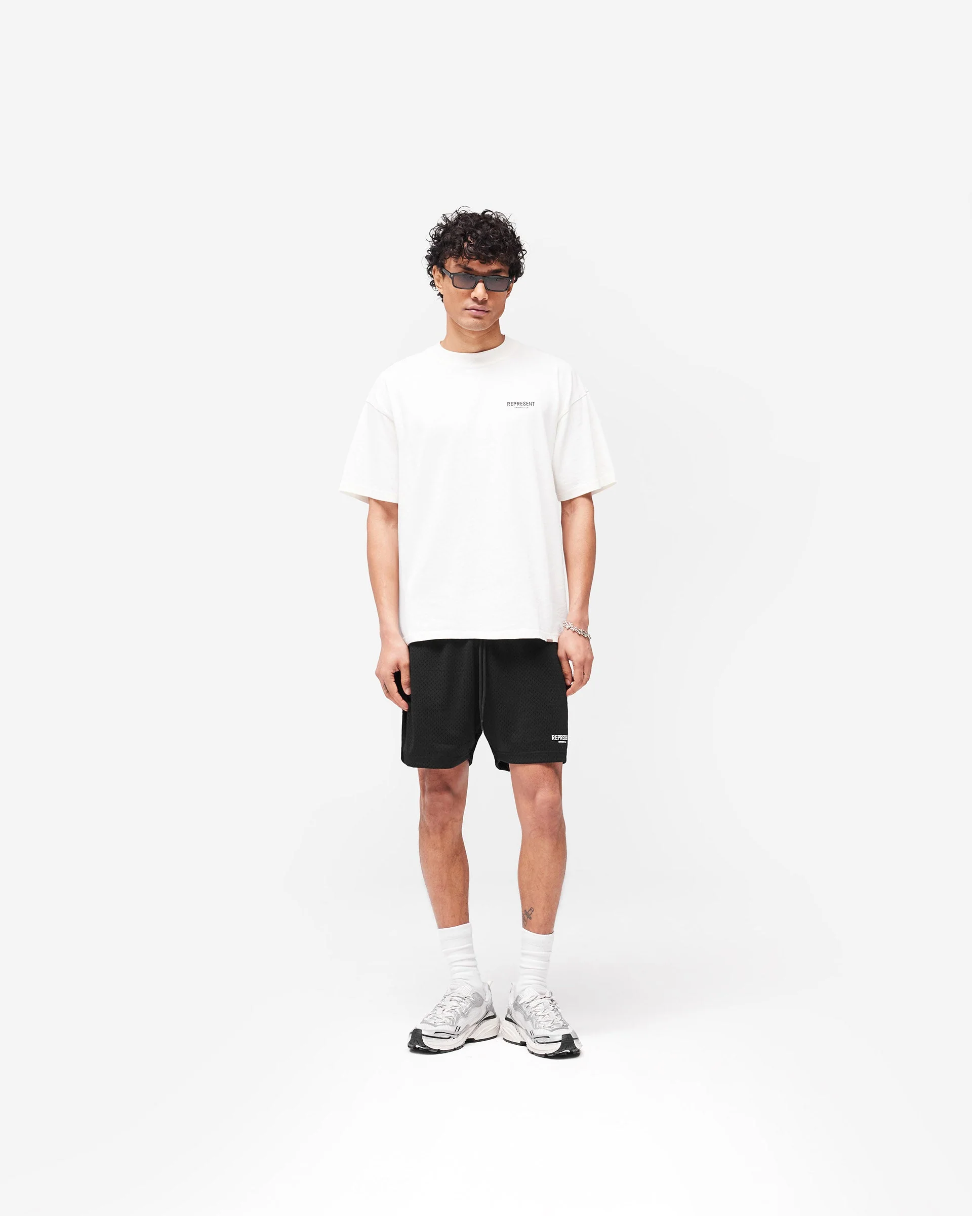 Represent Owners Club Mesh Shorts - Black - Image 6