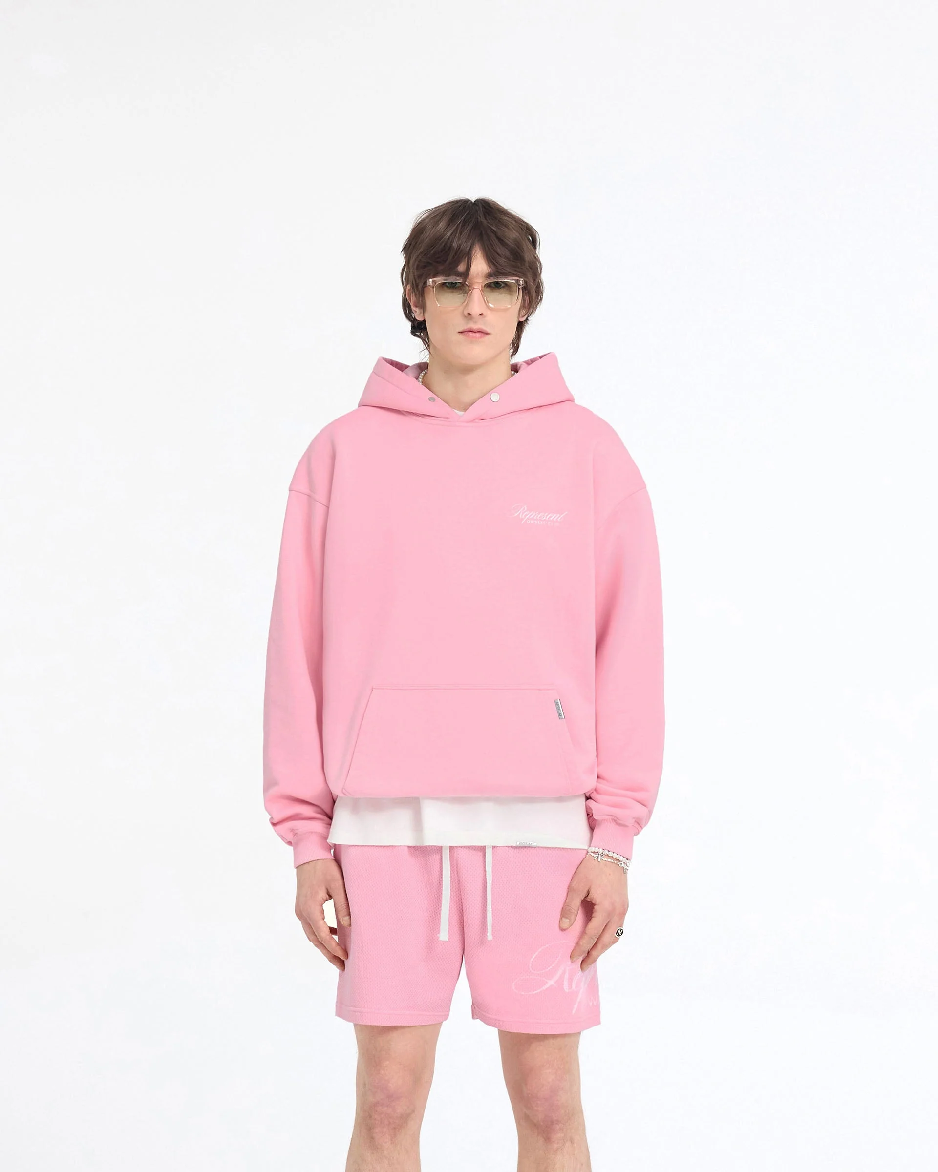 Represent Owners Club Script Hoodie - Pink - Image 3