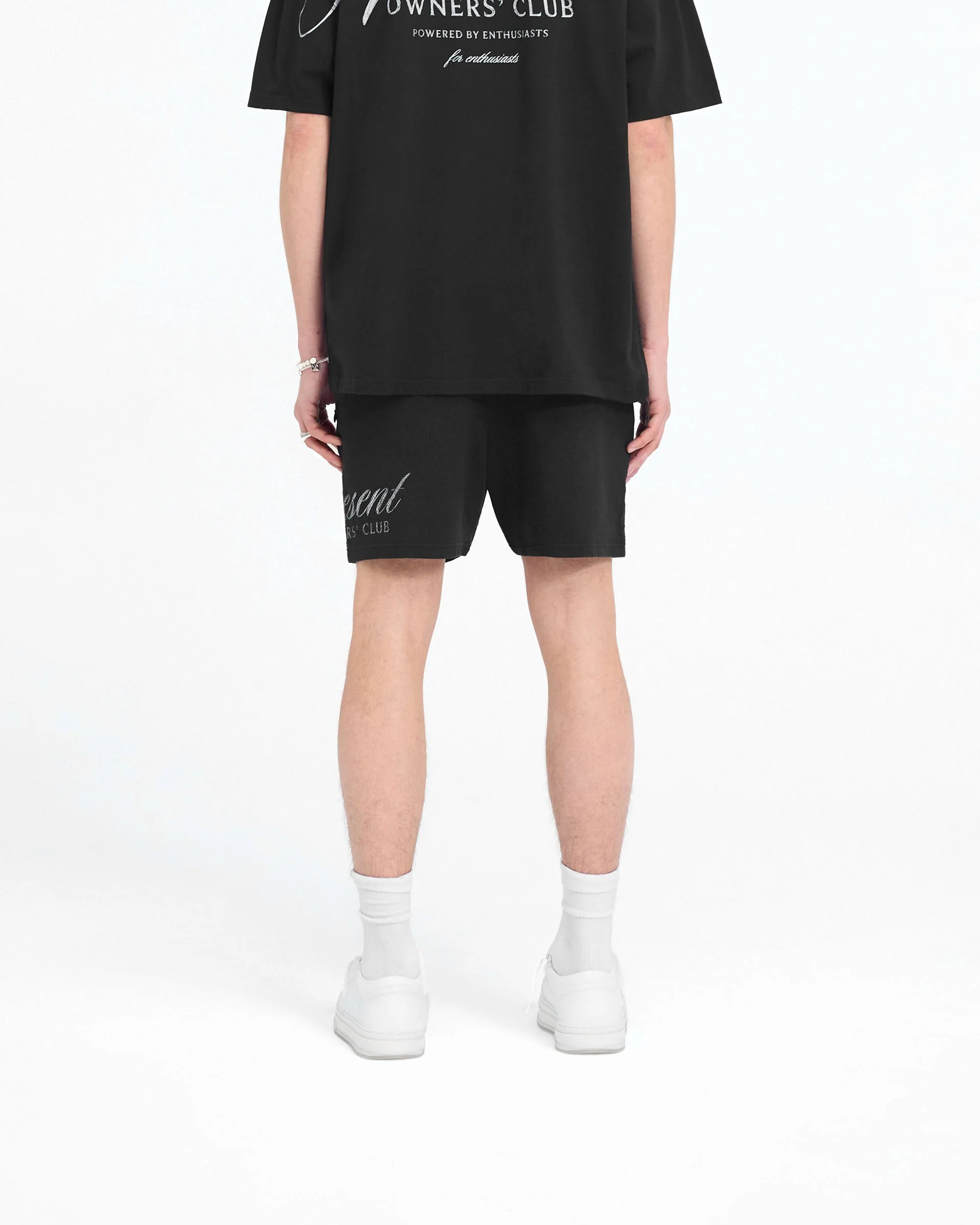 Represent Owners Club Script Mesh Shorts - Black - Image 5