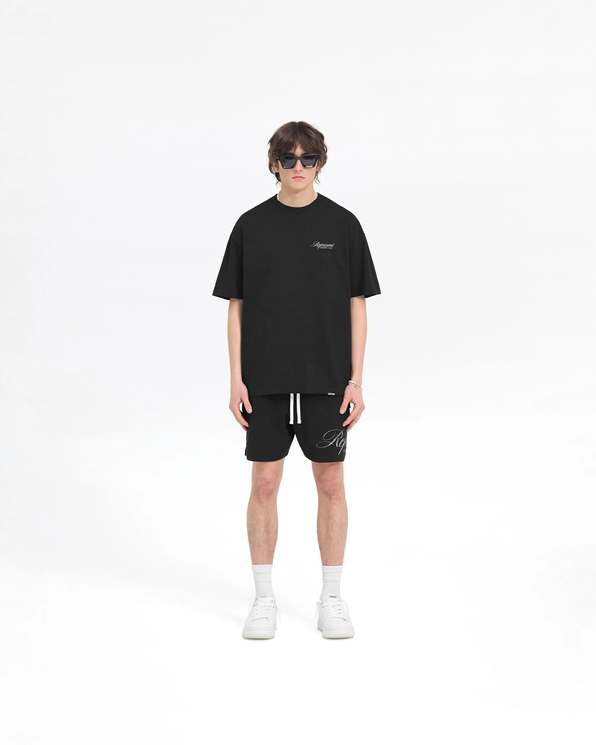 Represent Owners Club Script Mesh Shorts - Black - Image 7