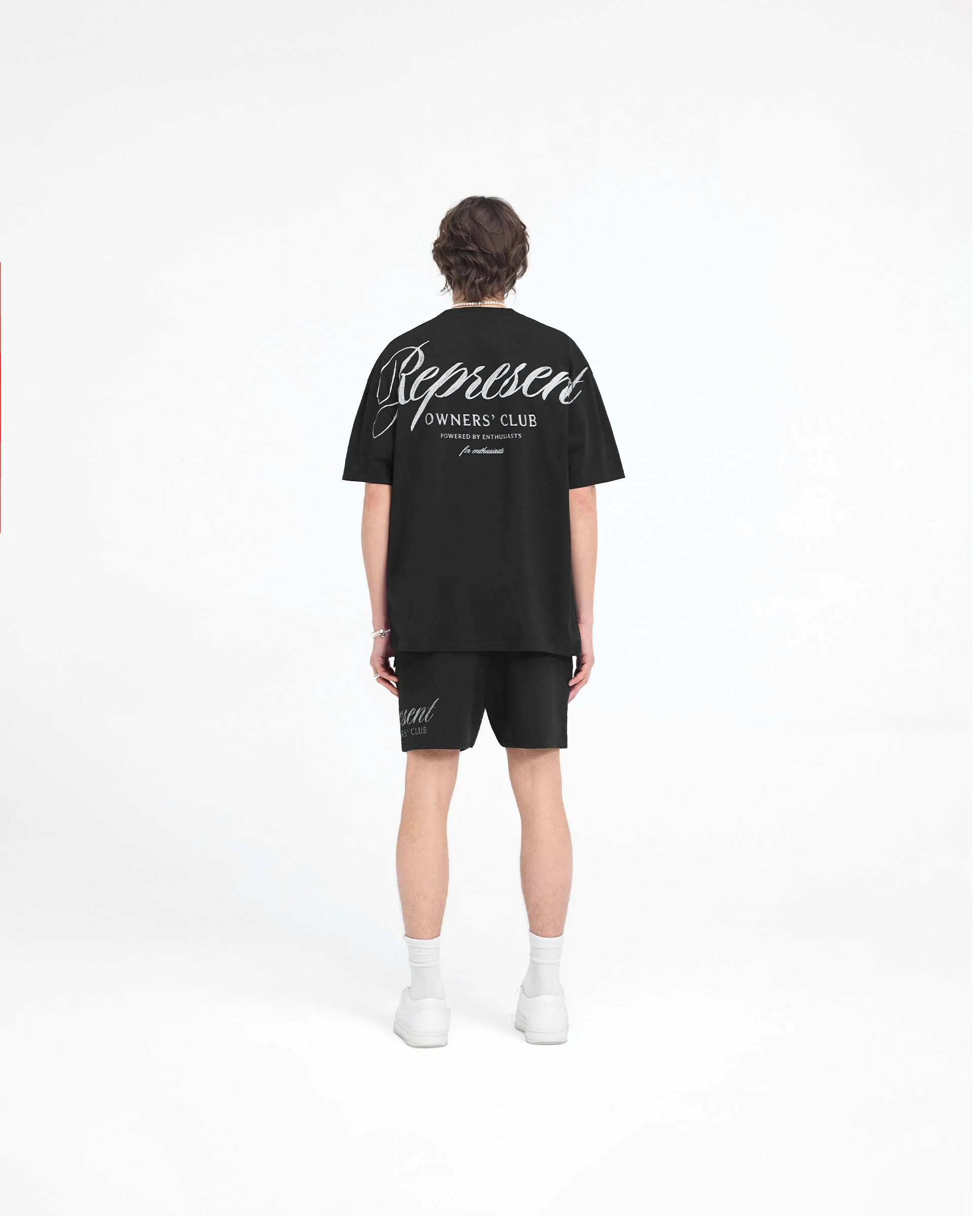 Represent Owners Club Script Mesh Shorts - Black - Image 9