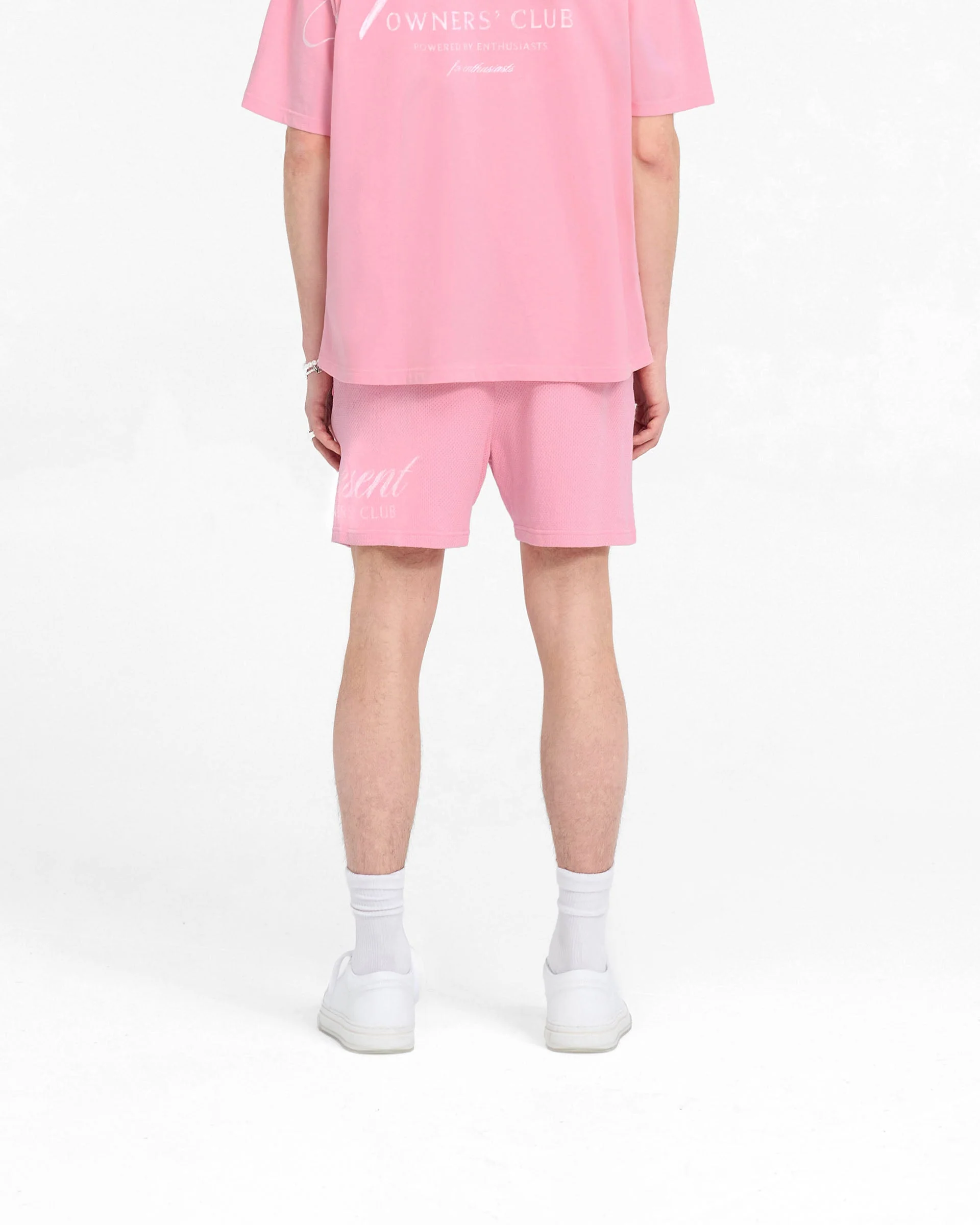 Represent Owners Club Script Mesh Shorts - Pink - Image 5