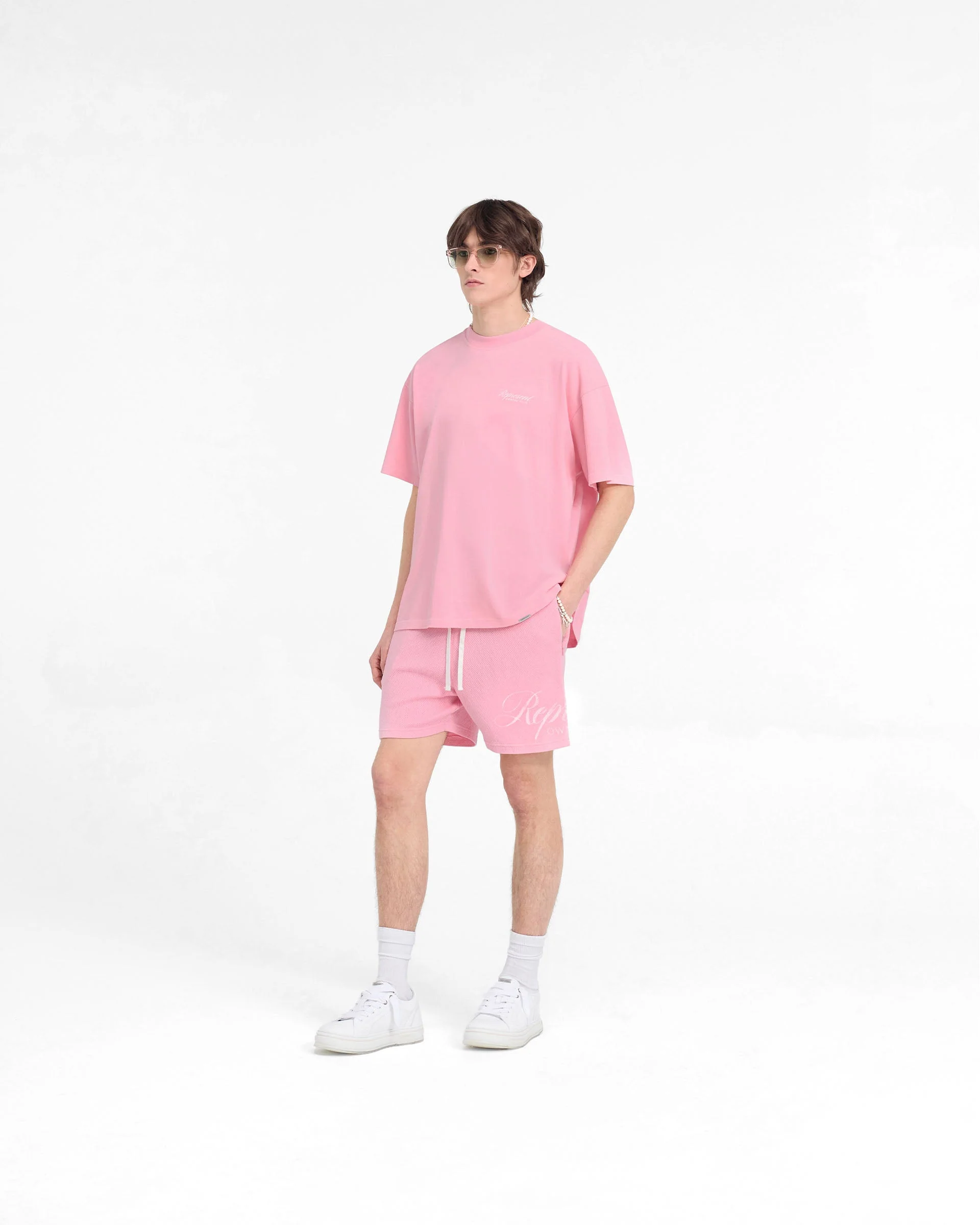 Represent Owners Club Script Mesh Shorts - Pink - Image 8
