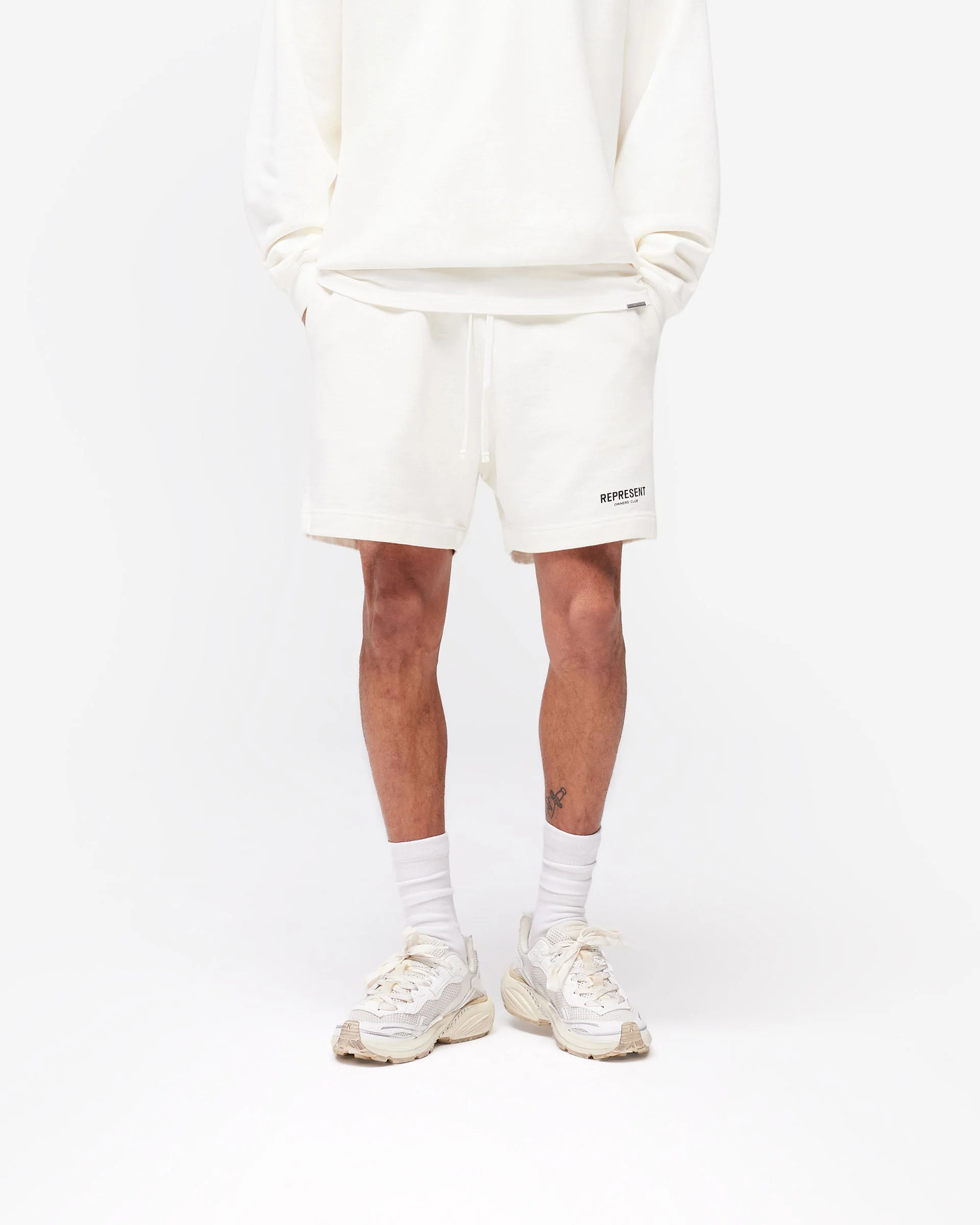 Represent Owners Club Shorts - Flat White - Image 3