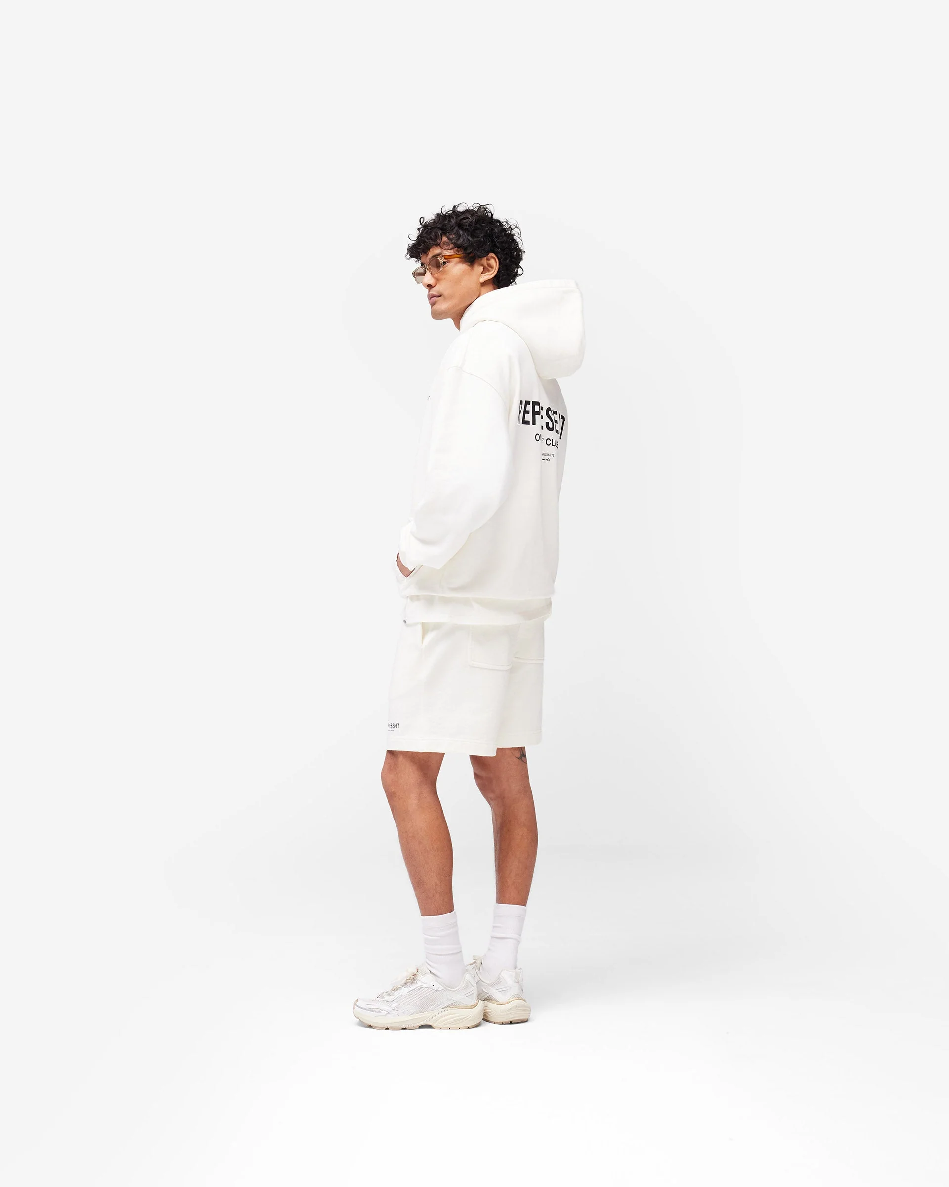 Represent Owners Club Shorts - Flat White - Image 8