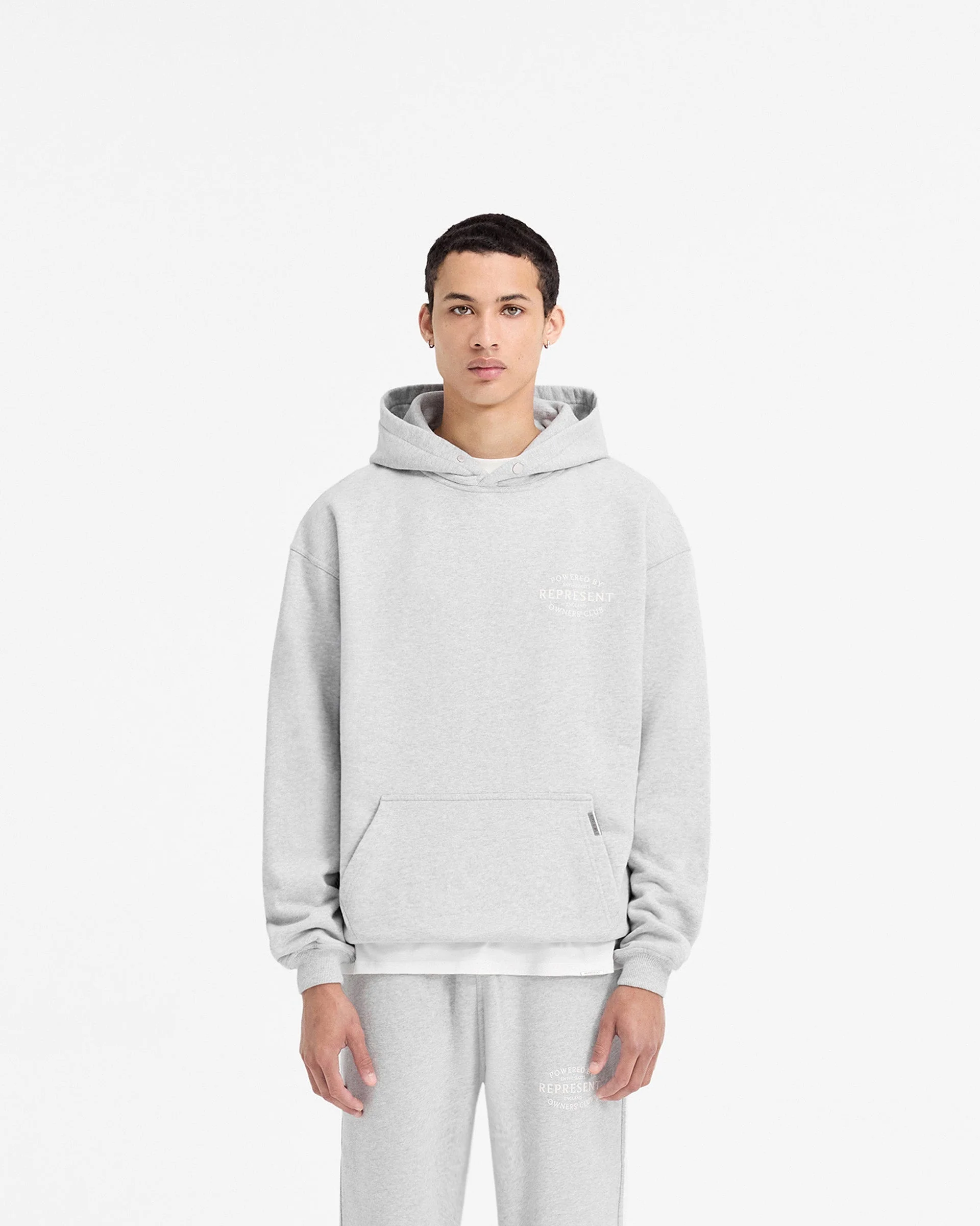 Represent Owners Club Stamp Hoodie - Ash Grey - Image 3