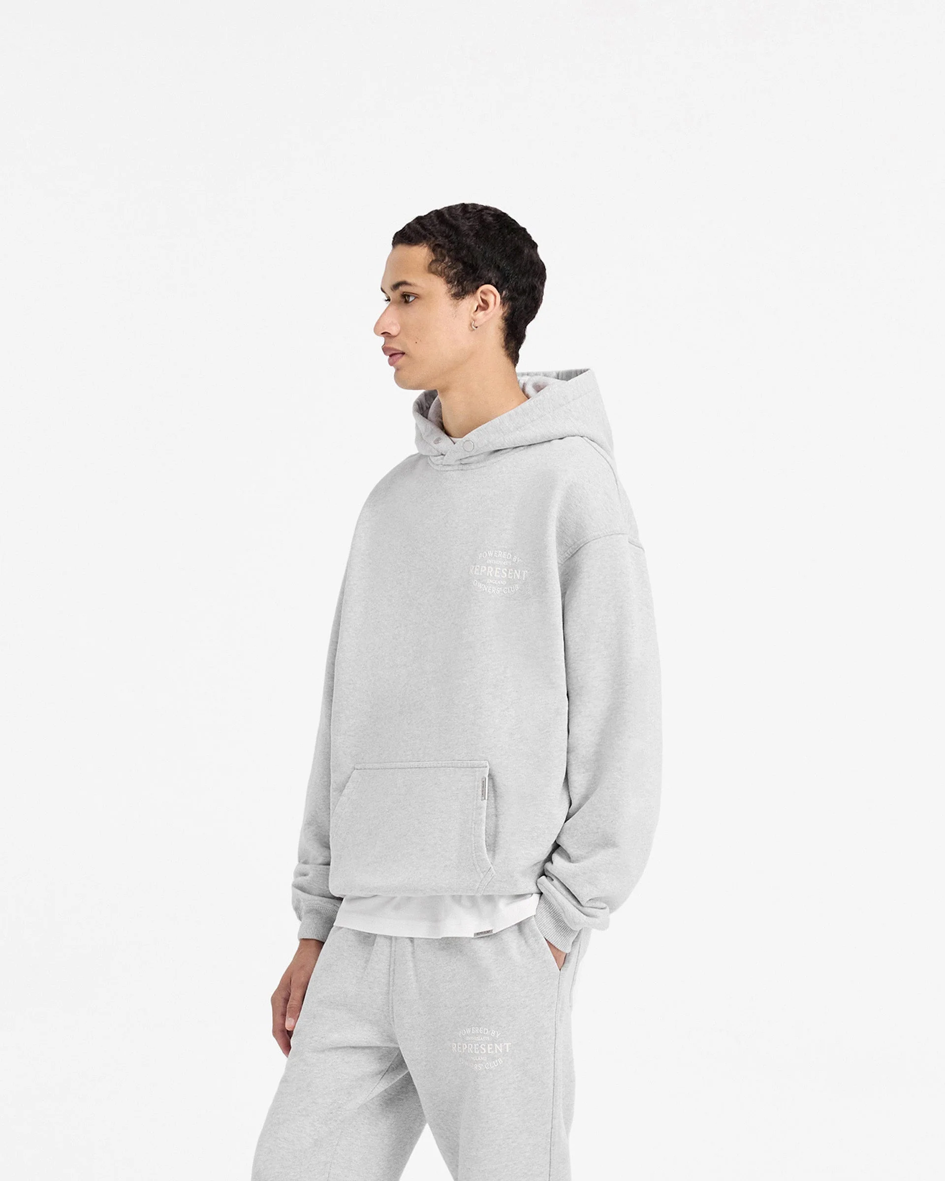 Represent Owners Club Stamp Hoodie - Ash Grey - Image 4
