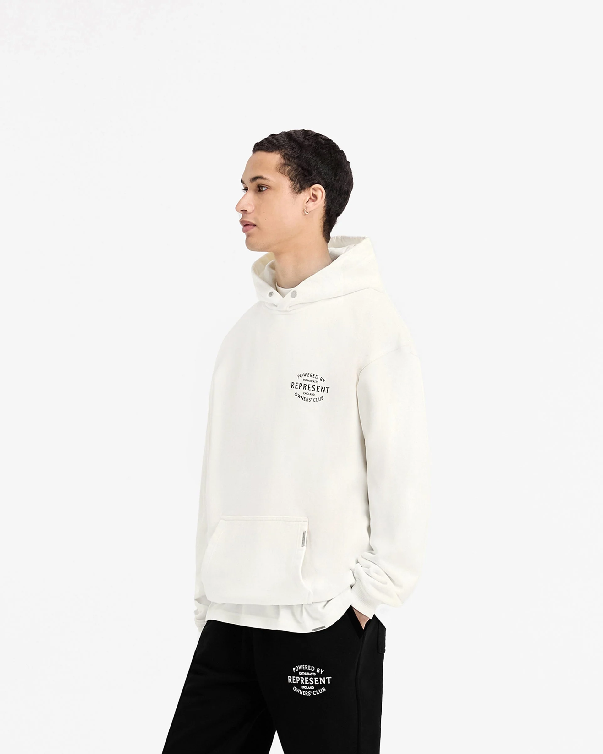 Represent Owners Club Stamp Hoodie - Flat White - Image 3