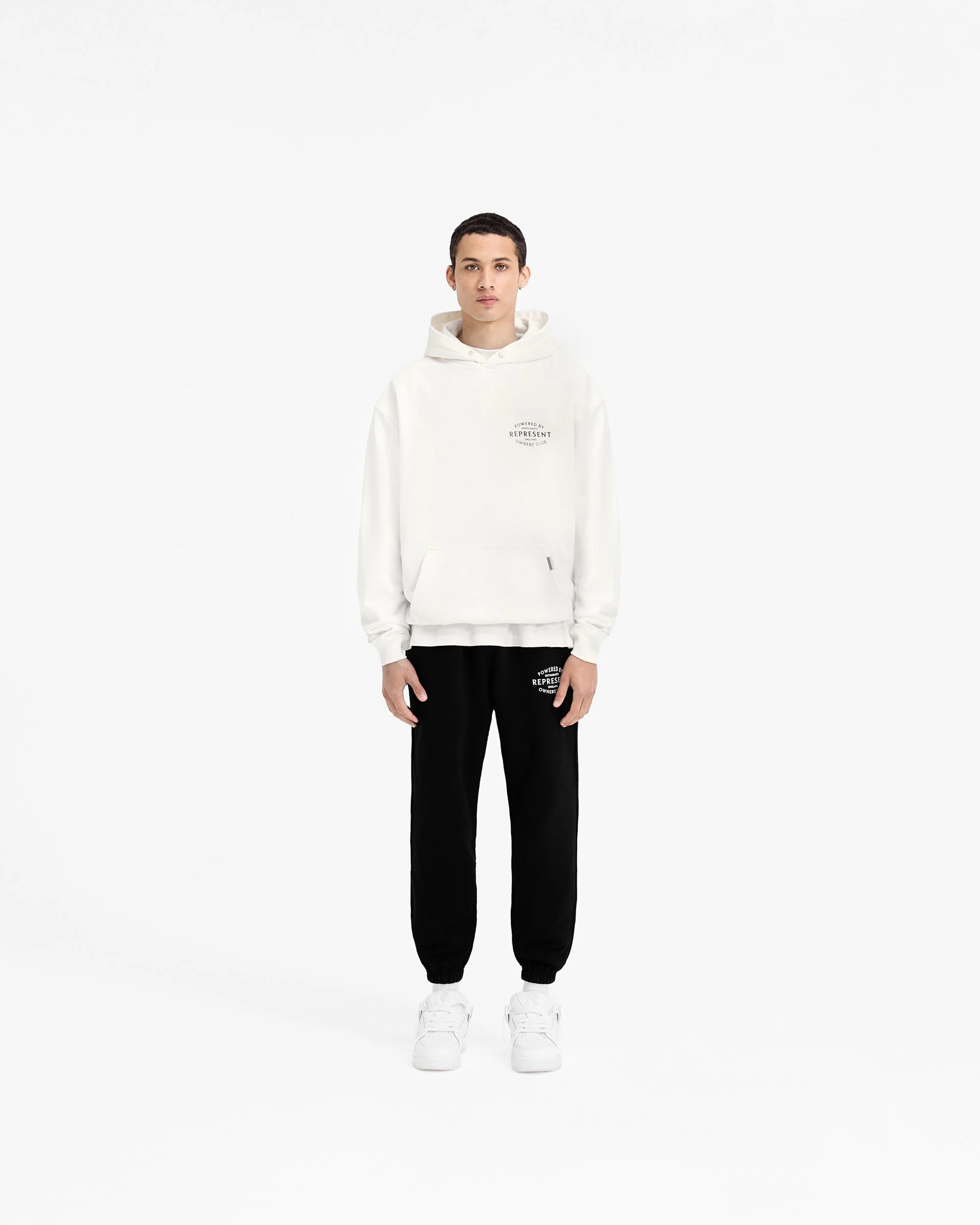 Represent Owners Club Stamp Hoodie - Flat White - Image 6