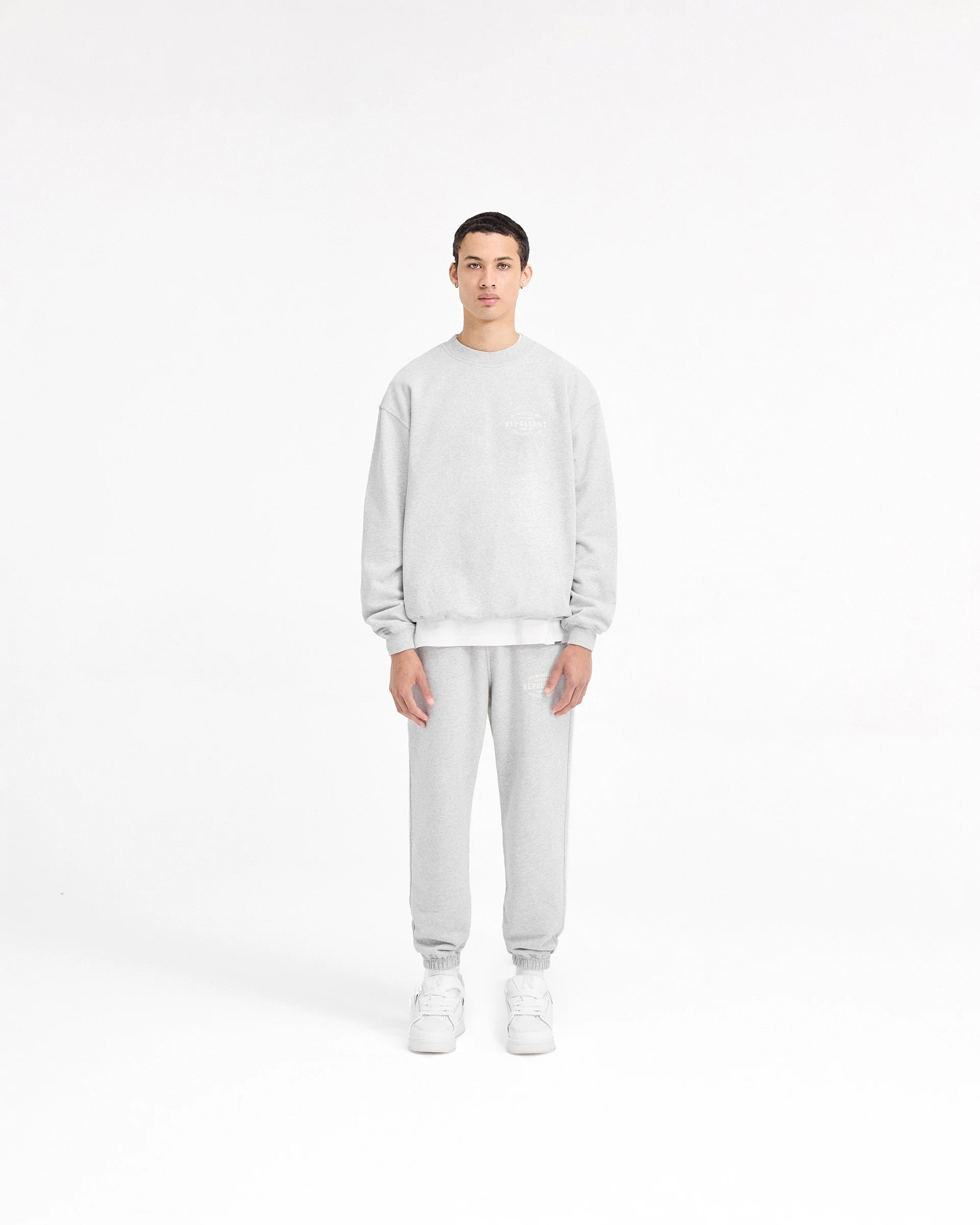 Represent Owners Club Stamp Sweater - Ash Grey - Image 6