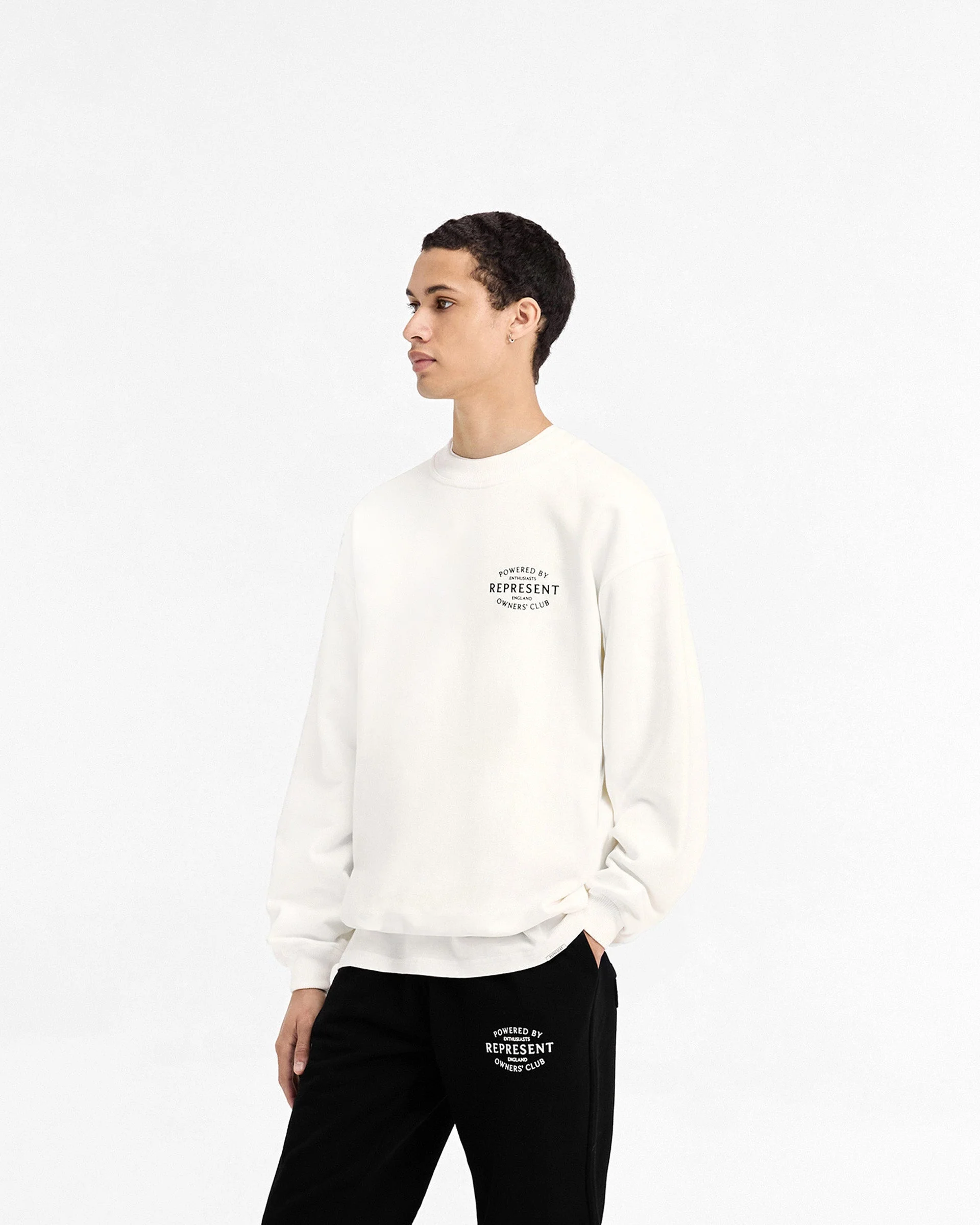 Represent Owners Club Stamp Sweater - Flat White - Image 4
