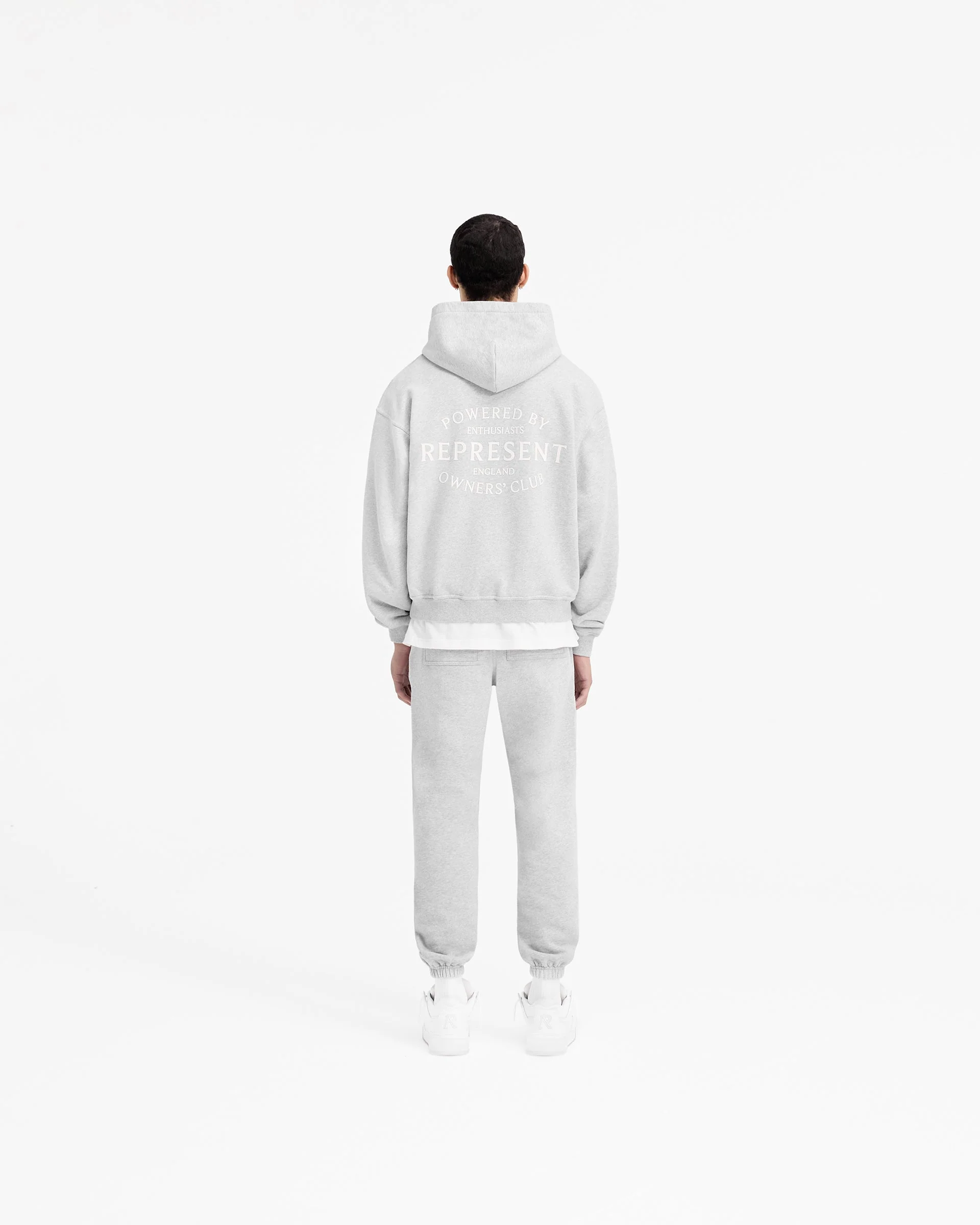 Represent Owners Club Stamp Zip Up Hoodie - Ash Grey - Image 8
