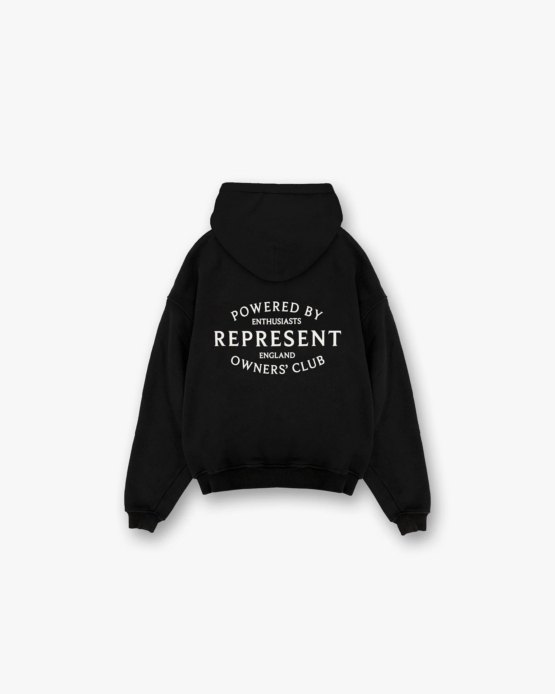 Represent Owners Club Stamp Zip Up Hoodie - Jet Black - Image 2
