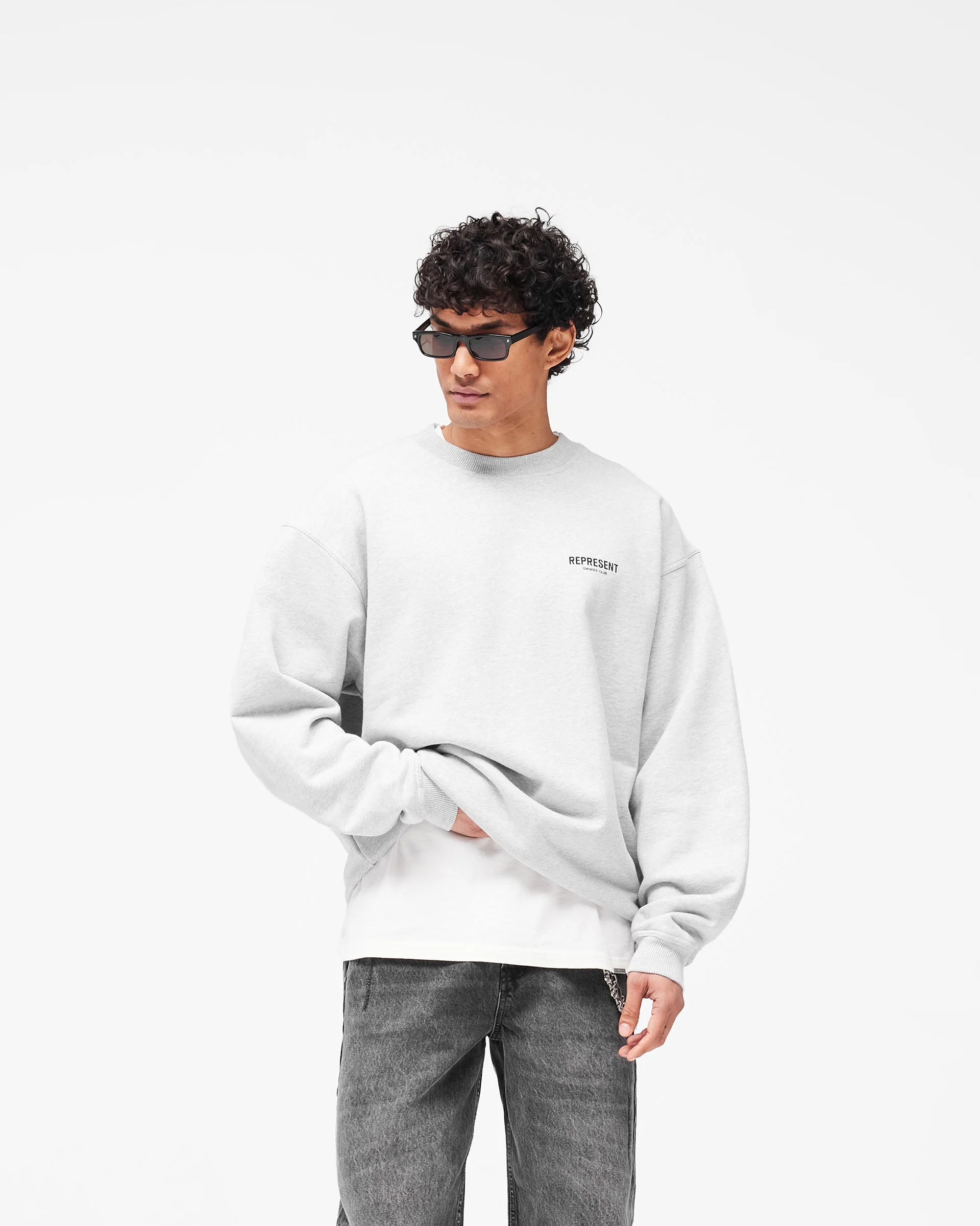 Represent Owners Club Sweater - Ash Grey - Image 3