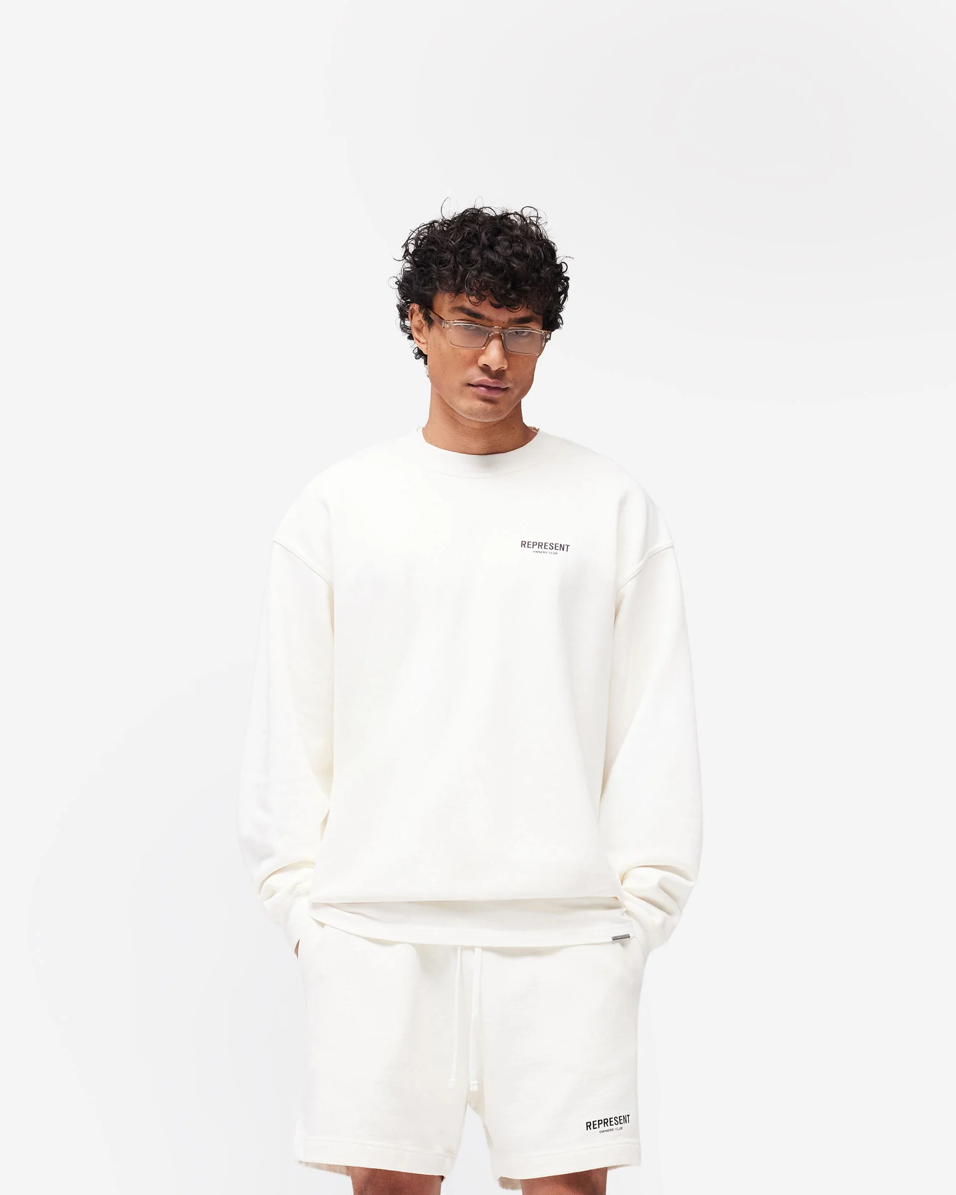 Represent Owners Club Sweater - Flat White - Image 3