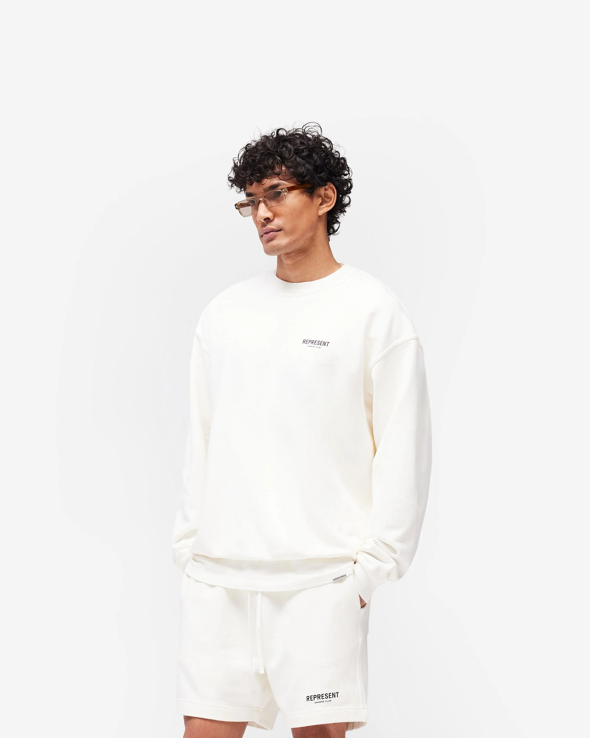 Represent Owners Club Sweater - Flat White - Image 4