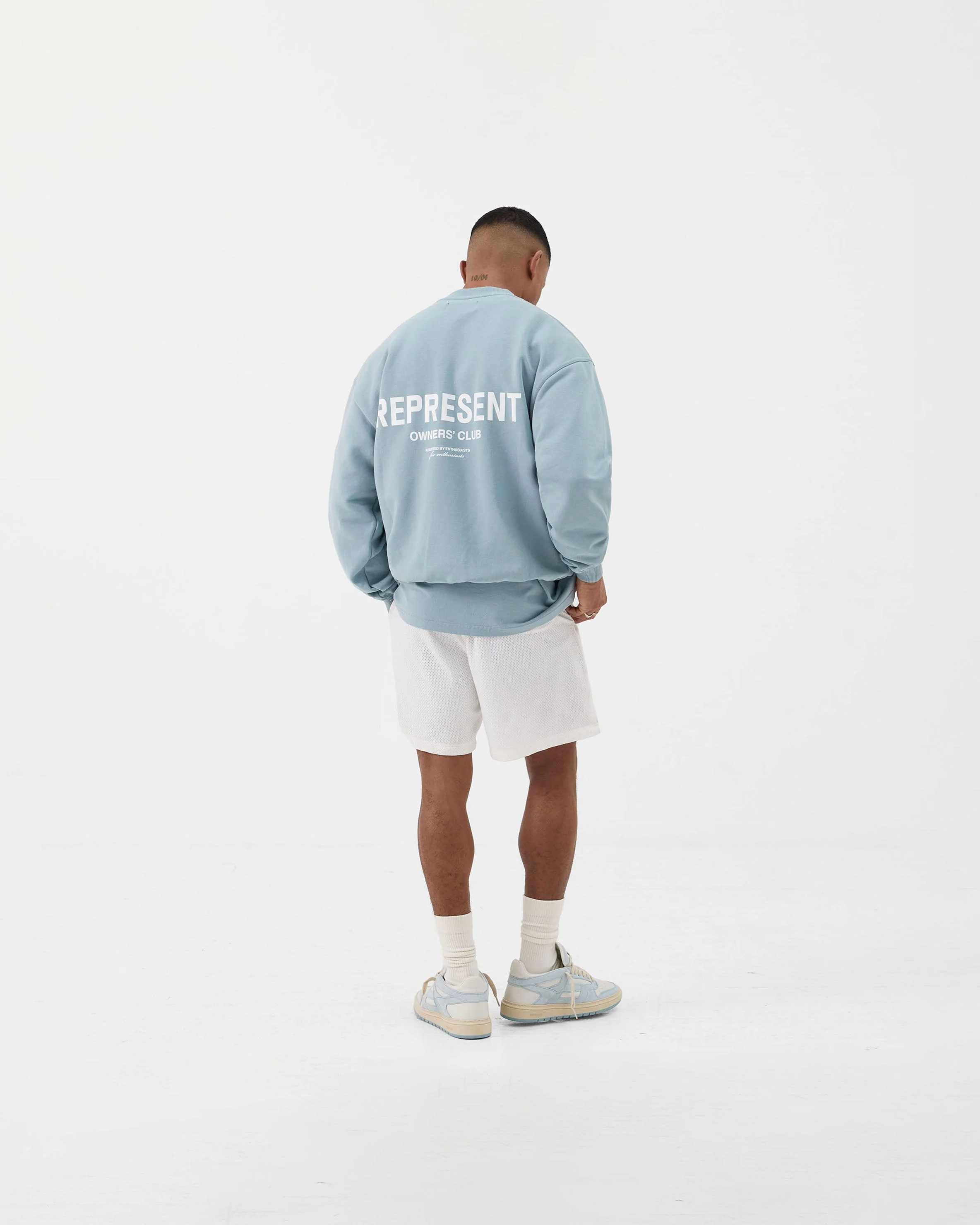 Represent Owners Club Sweater - Powder Blue - Image 6