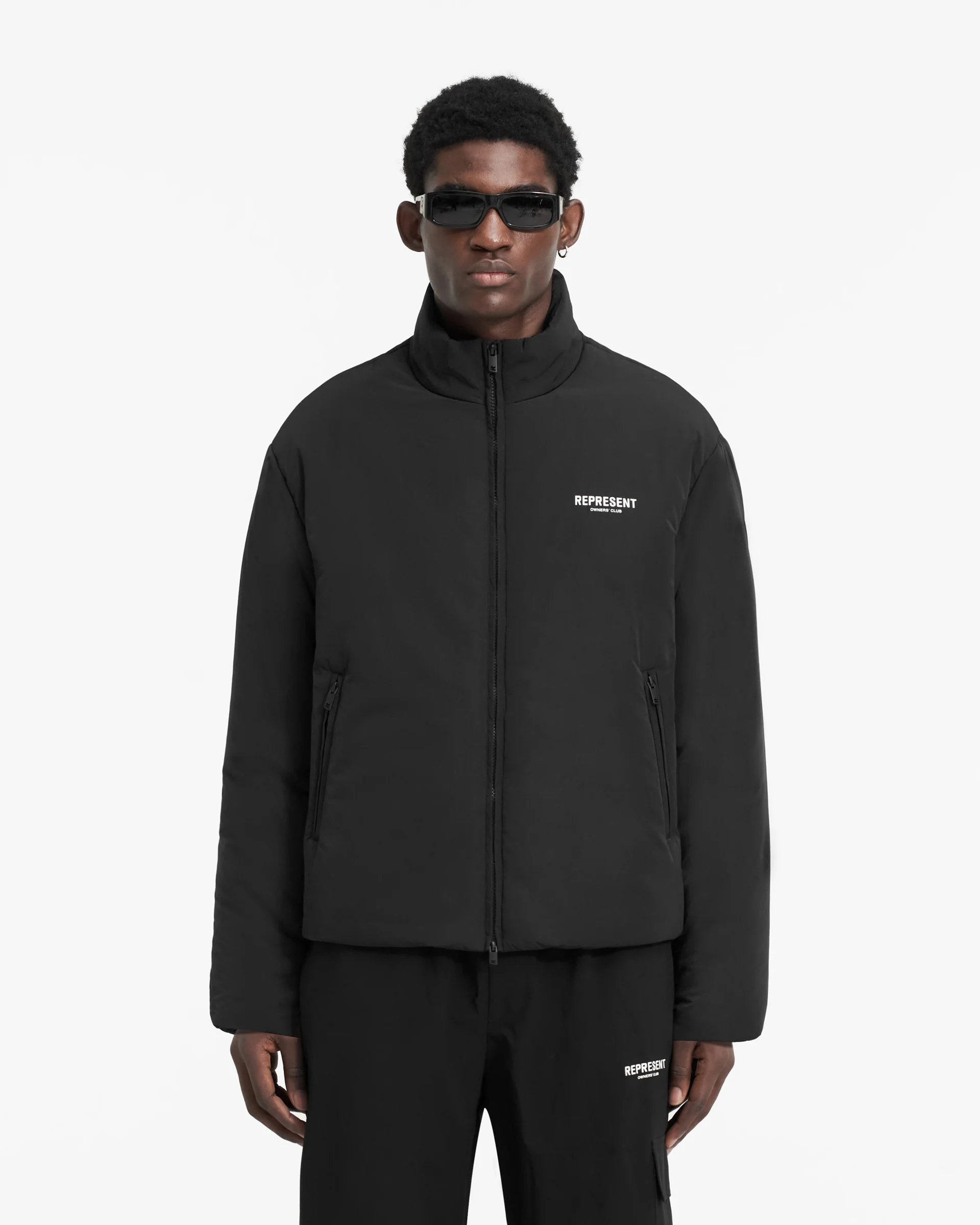 Represent Owners Club Wadded Jacket - Black - Image 3