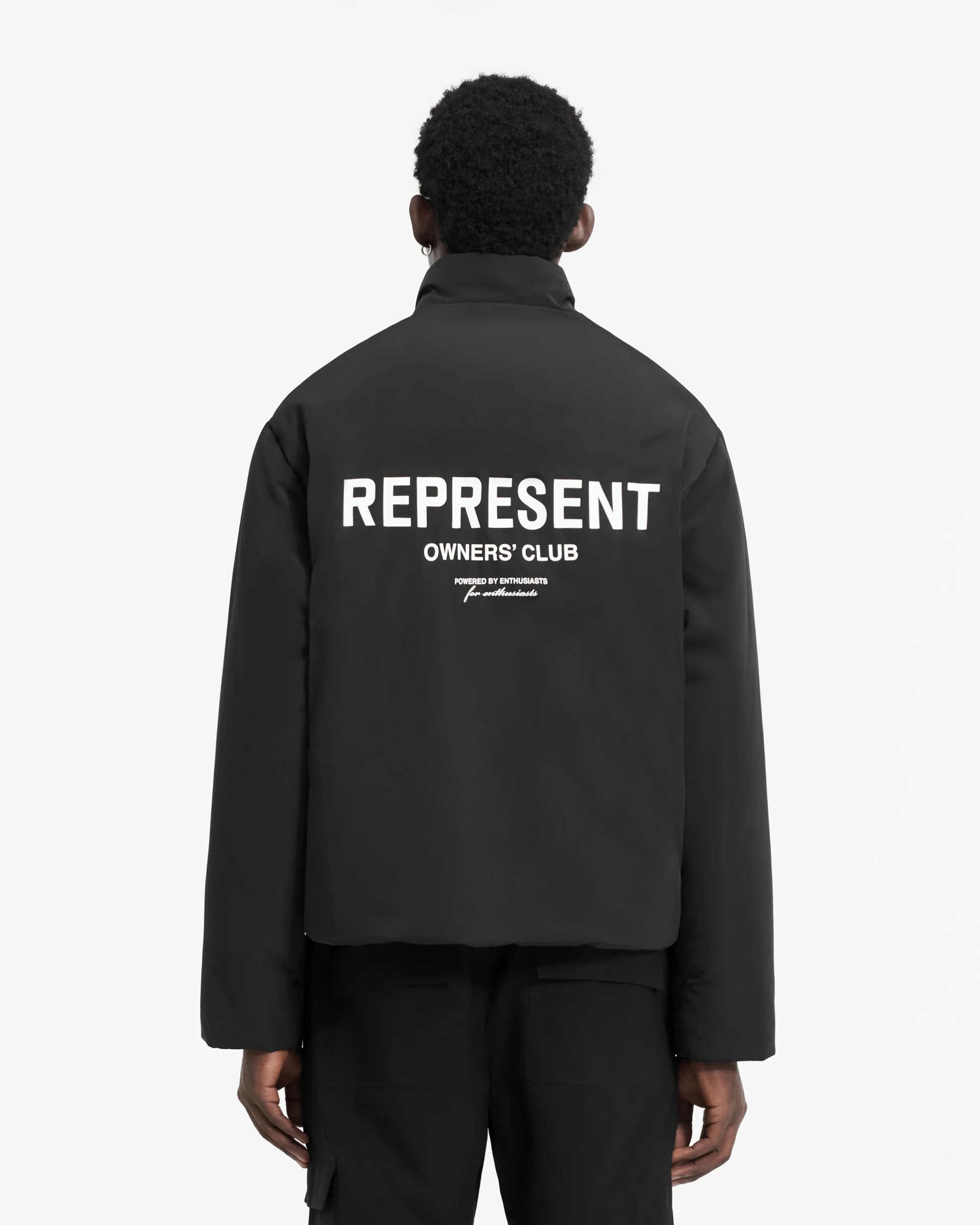 Represent Owners Club Wadded Jacket - Black - Image 4