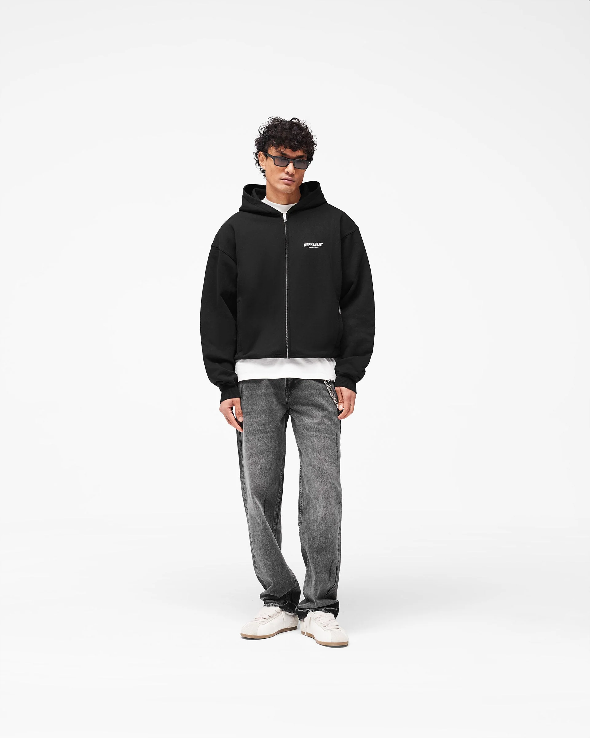 Represent Owners Club Zip Hoodie - Black - Image 8