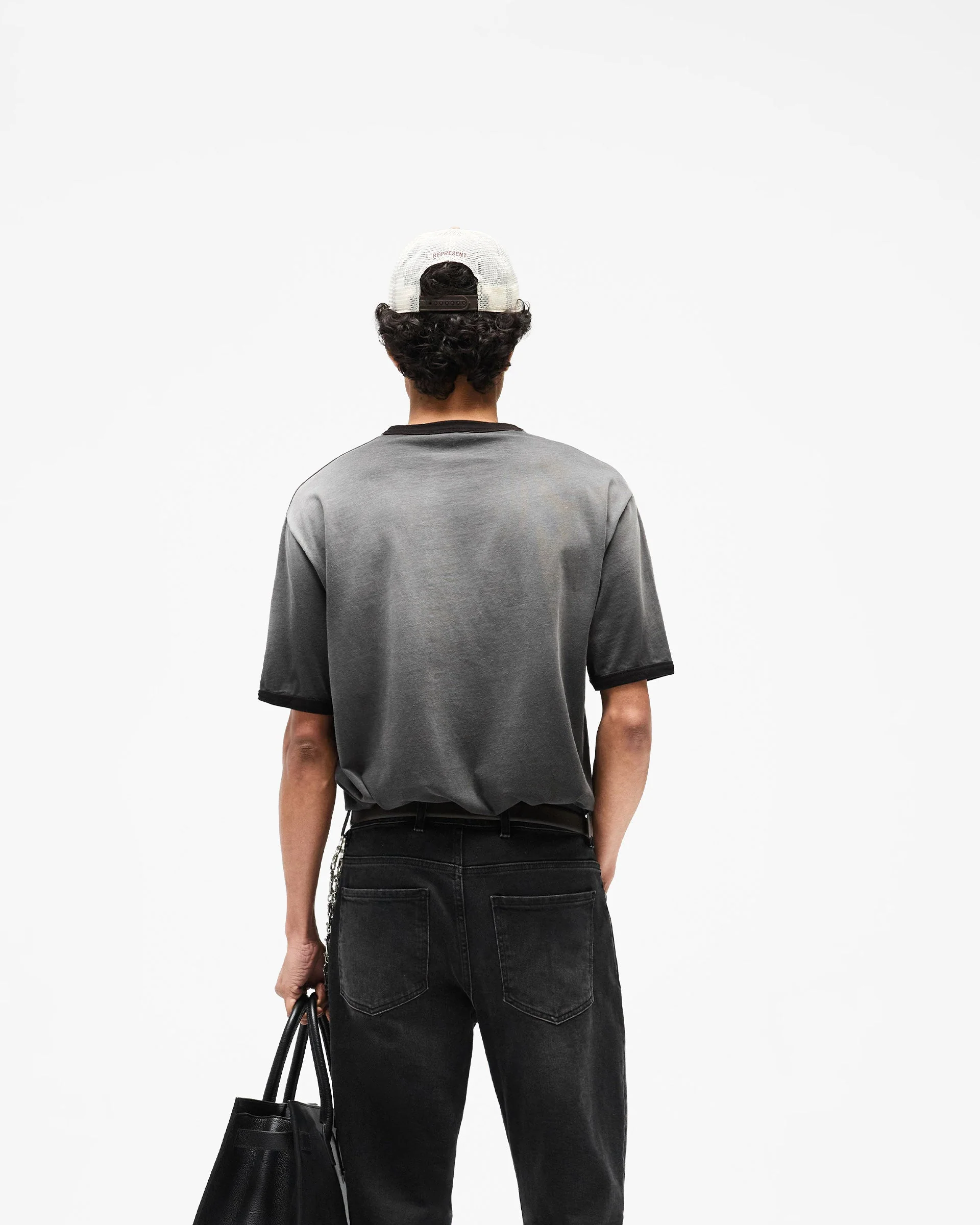 Represent Ringer T-Shirt - Stained Black - Image 5