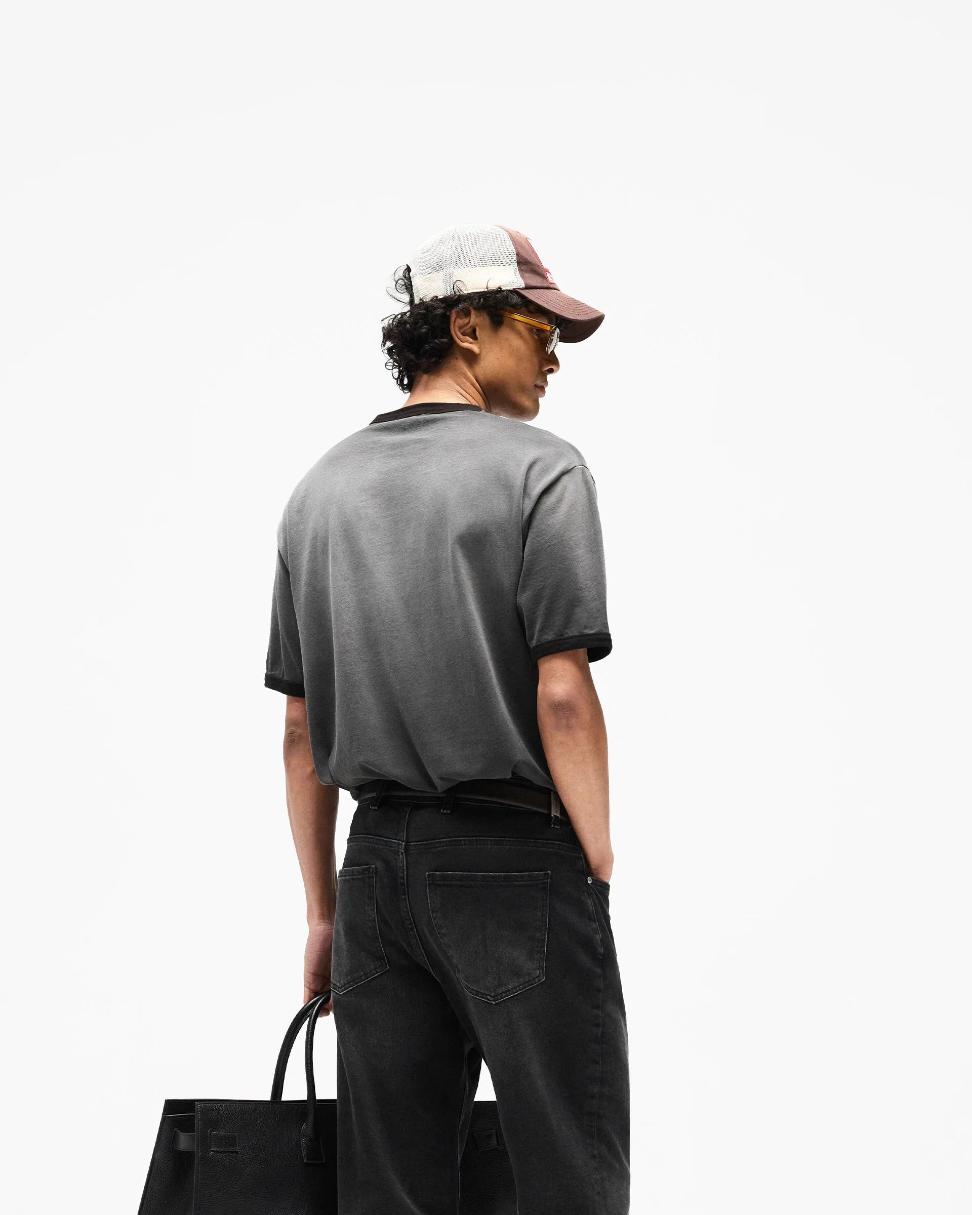 Represent Ringer T-Shirt - Stained Black - Image 6